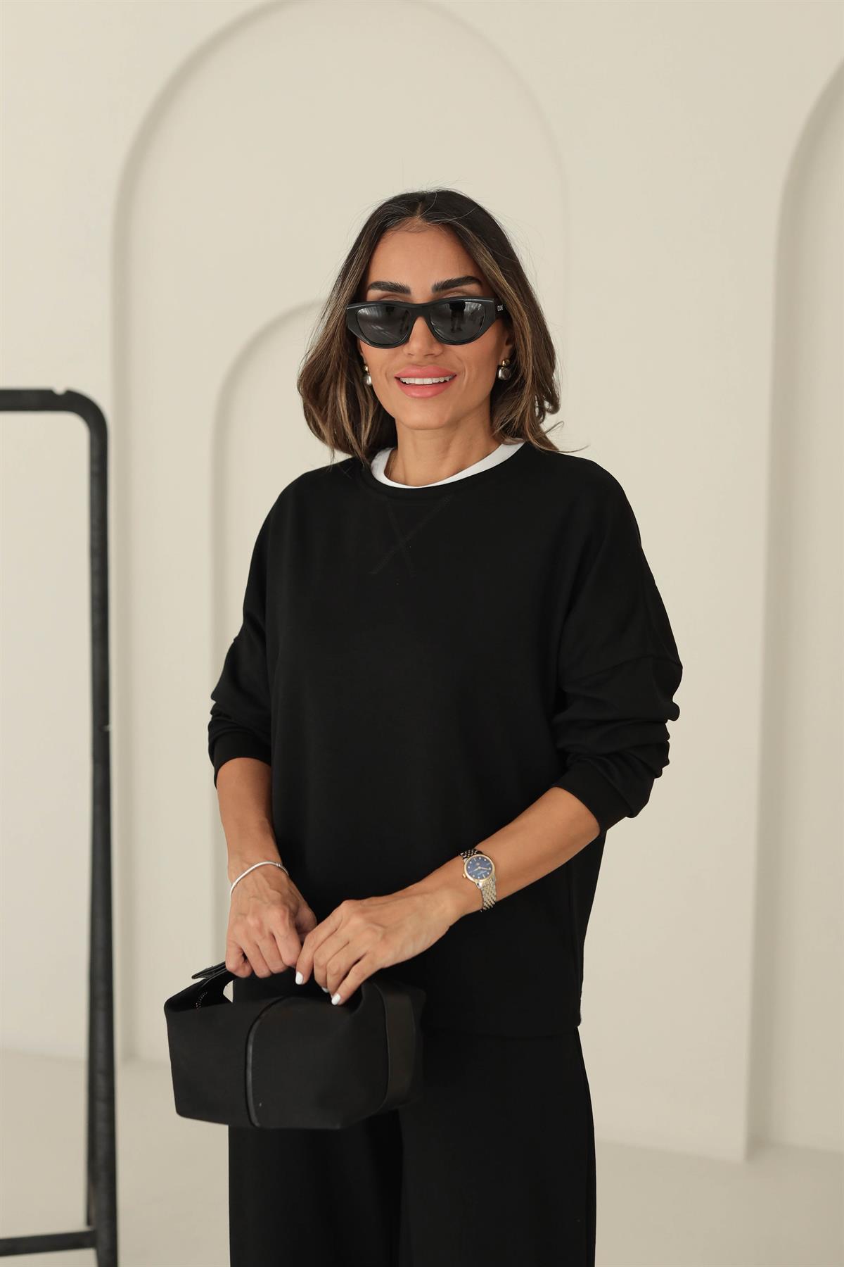 8306 Modal Kumaş Takım SİYAH