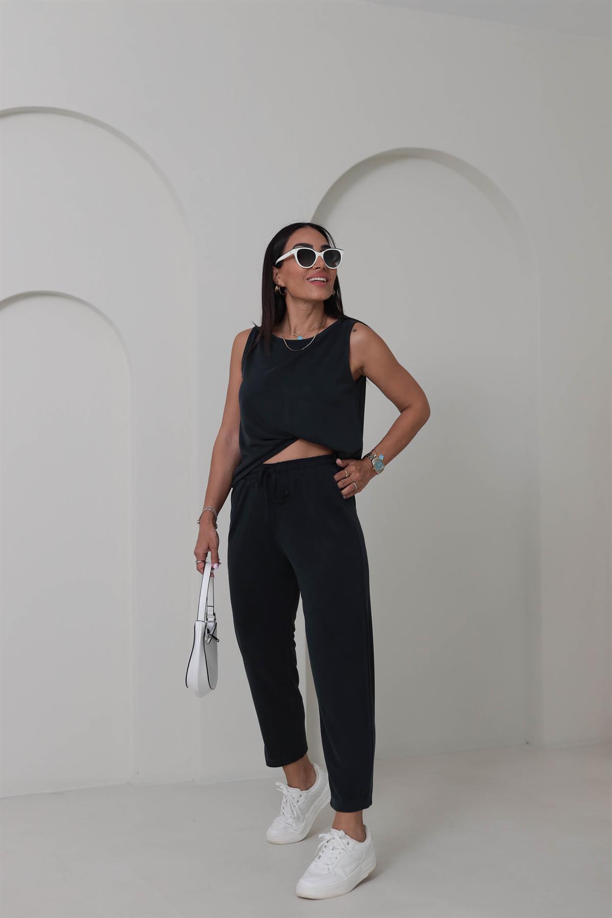 4747 Sıfır Kol Pike Modal Takım ANTRASİT