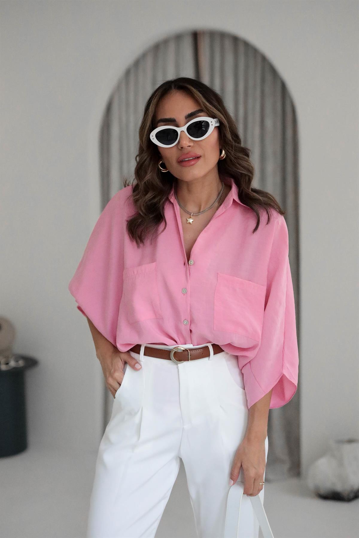 8914 Yarasa Kol Cepli Gömlek