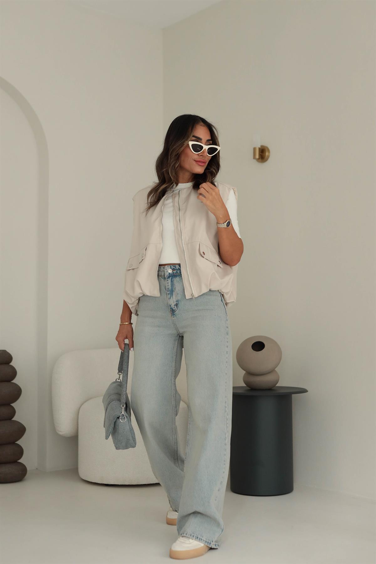 8662 Viral Astarlı Balon Yelek TAŞ