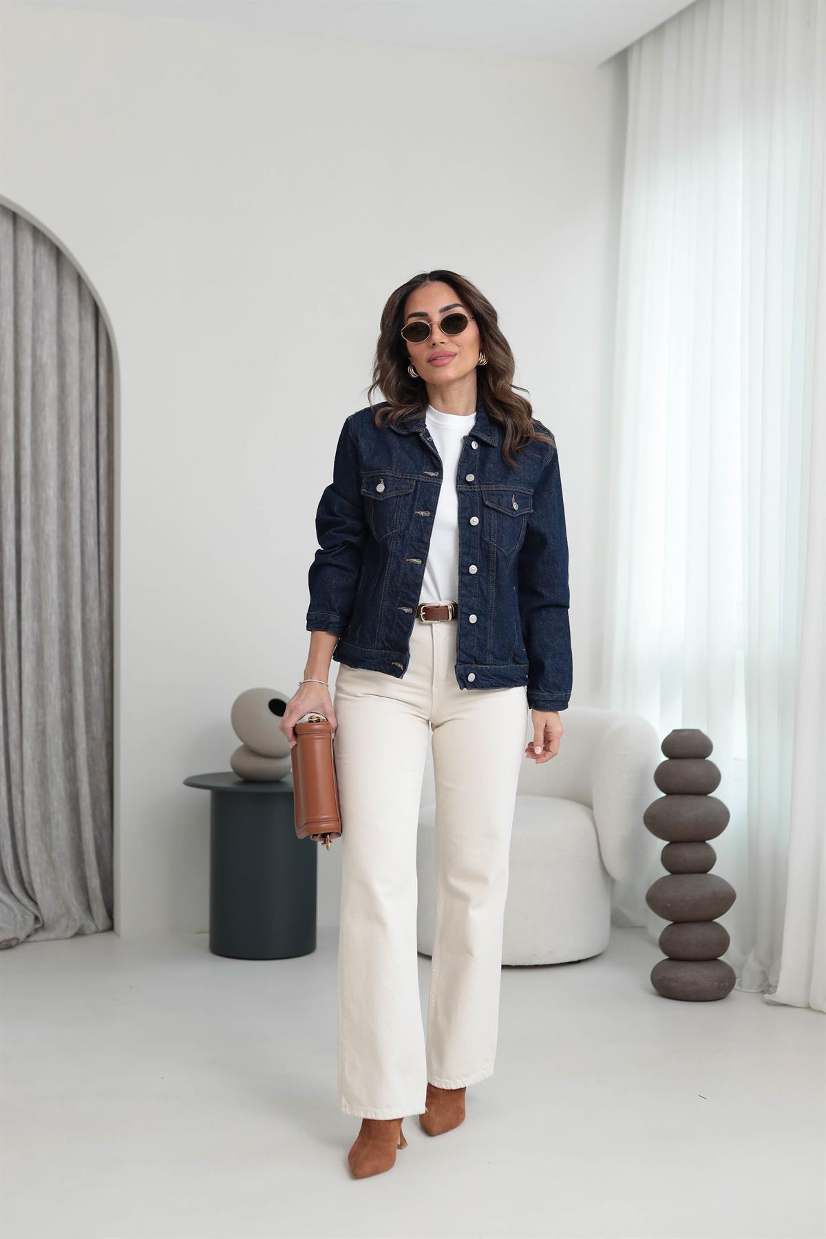 6220 Cepli Kot Ceket LACİVERT