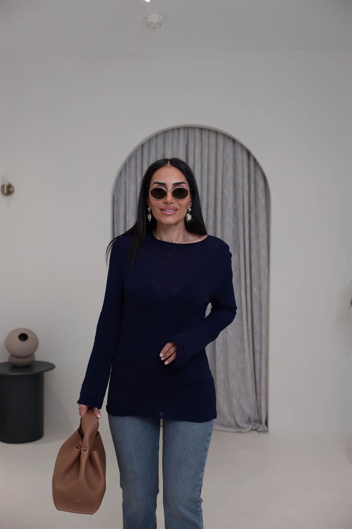 5172K Mevsimlik Brumel Triko Bluz LACİVERT