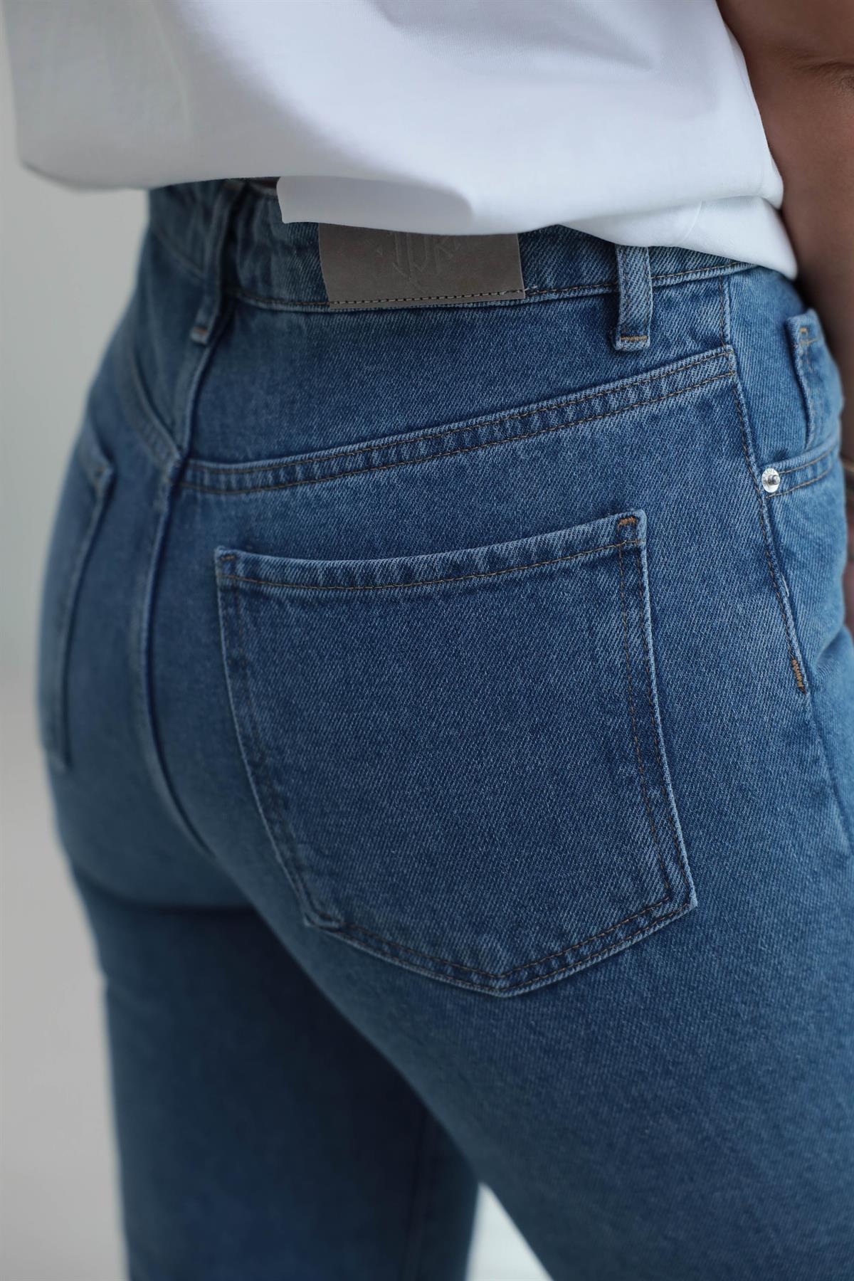 Orj İpkyl Mom Fit Jean MAVİ