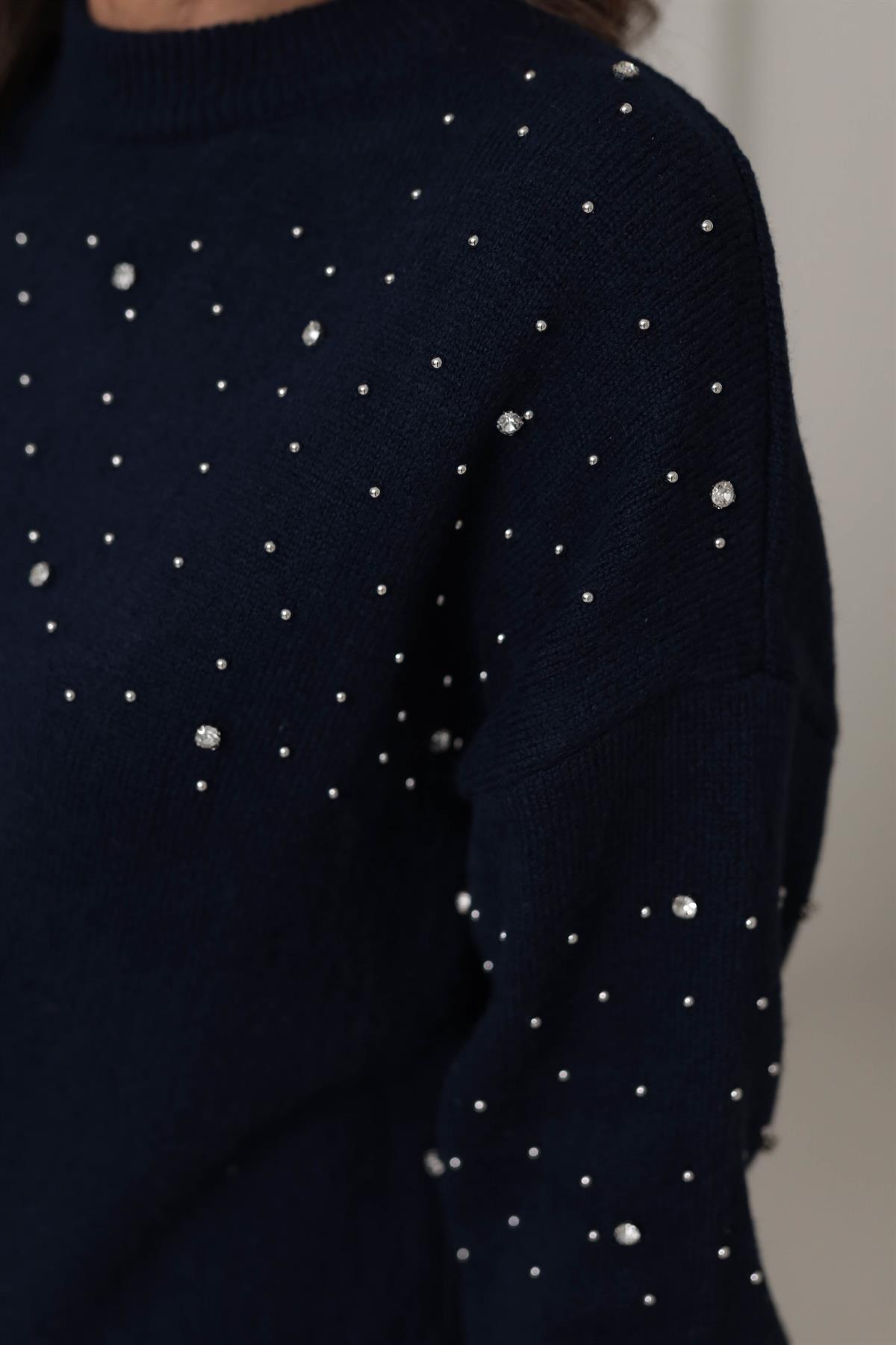 1106 Droplu Taşlı Kazak