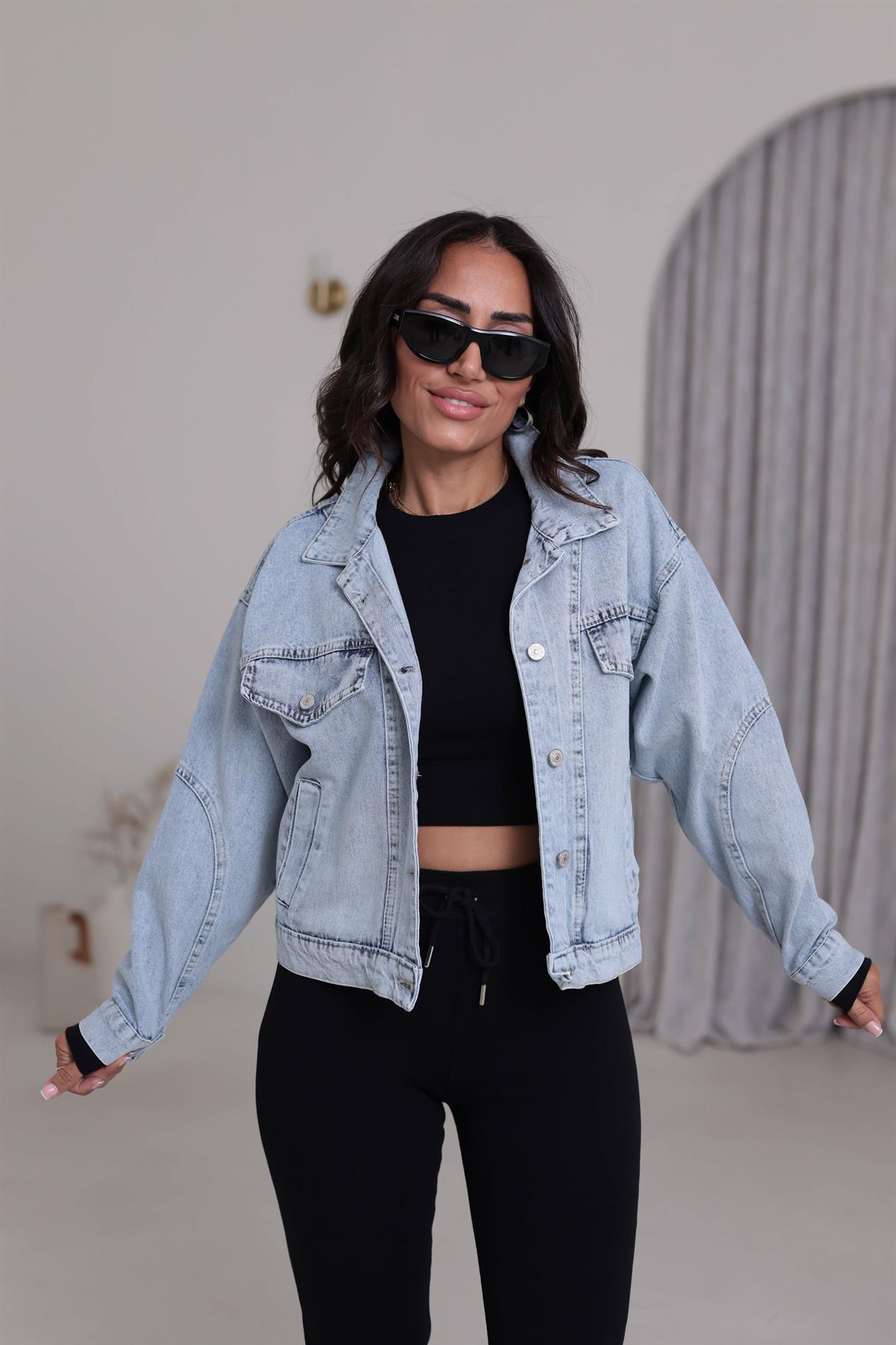 3630 Flota Cepli Kot Ceket BUZ MAVİ