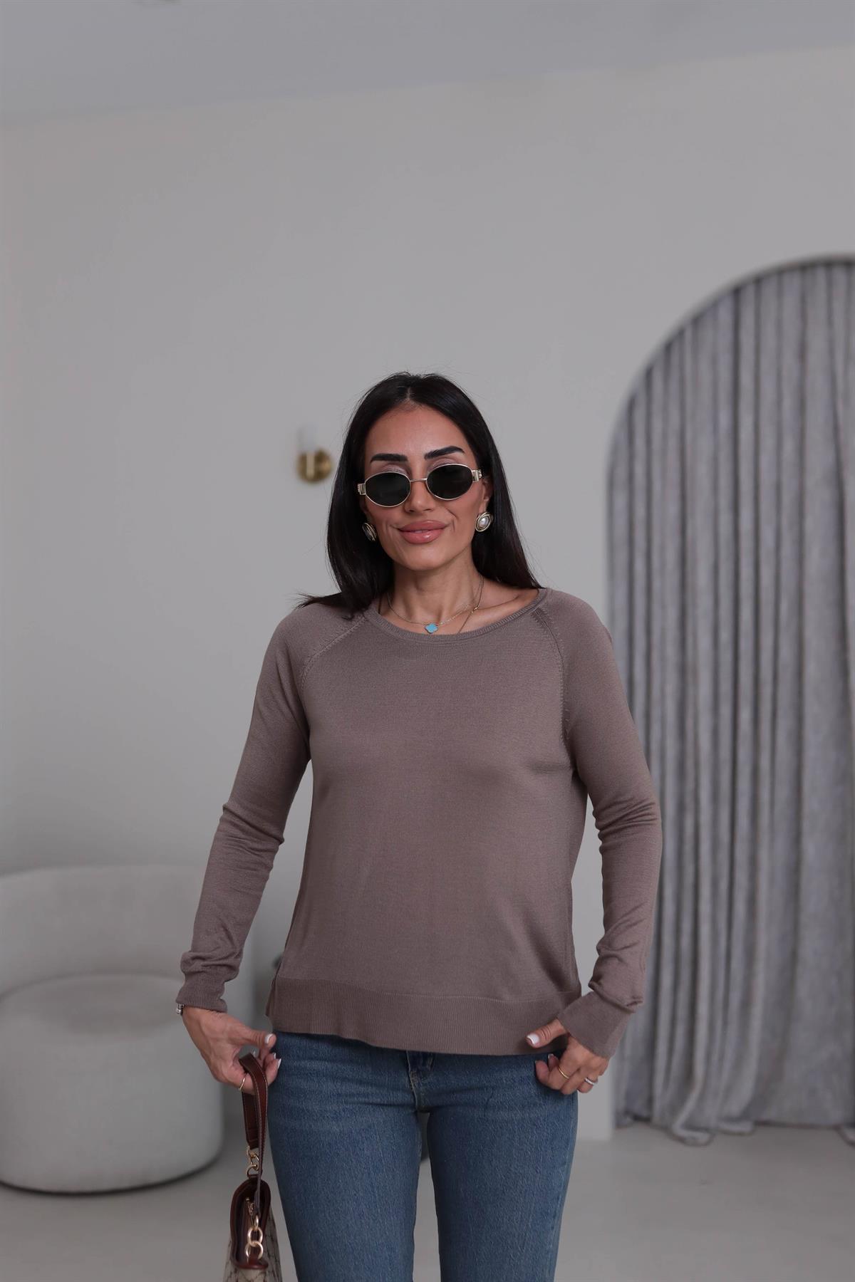 0536K İnce Mevsimlik Triko VİZON