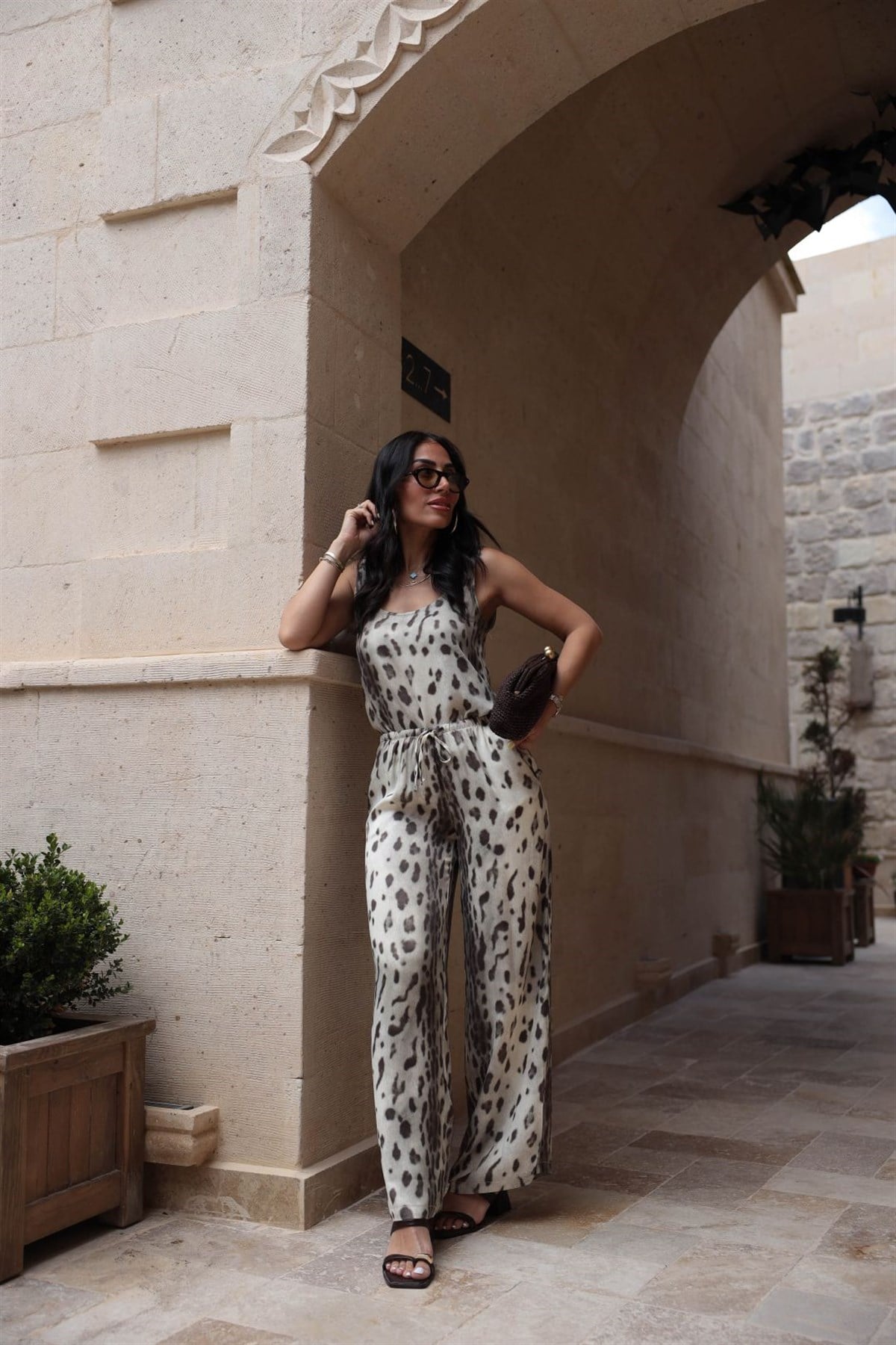 8415 Leopar Desenli Atlet Pantolon Takım LEOPAR