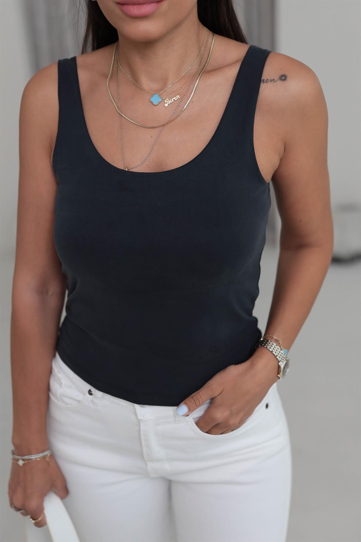 6262 Kalın Askılı Modal Dokulu Atlet ANTRASİT