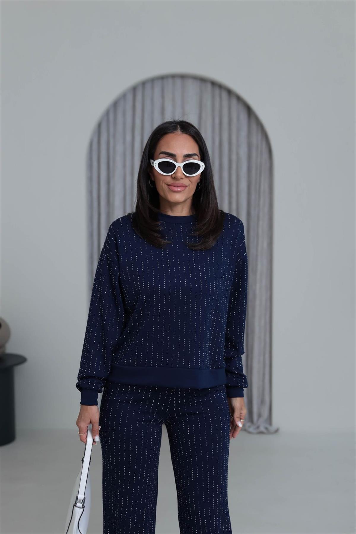 4213 Sıra Taşlı Rahat Modal Takım LACİVERT