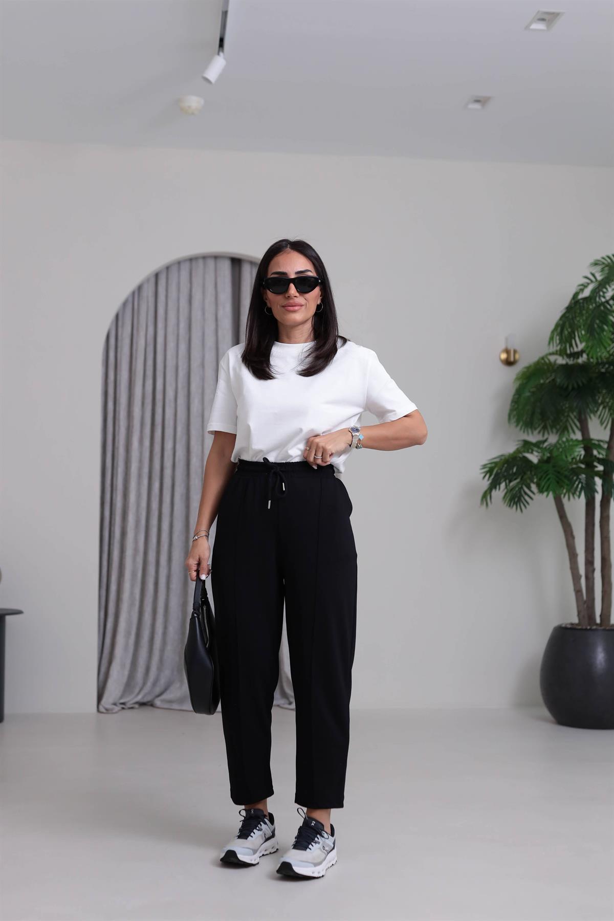 8007 Çimalı Eşofman Altı SİYAH