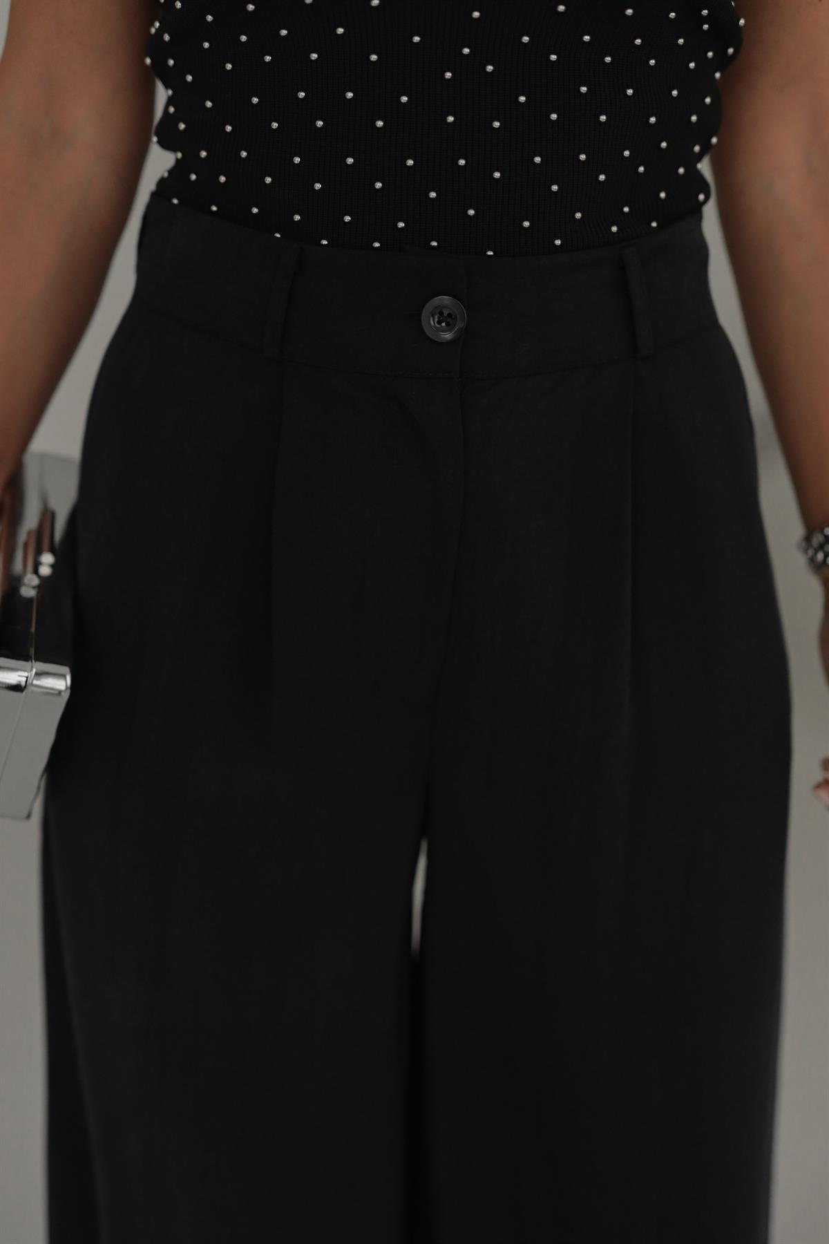 Tencel Kumaş Palazzo Pantolon