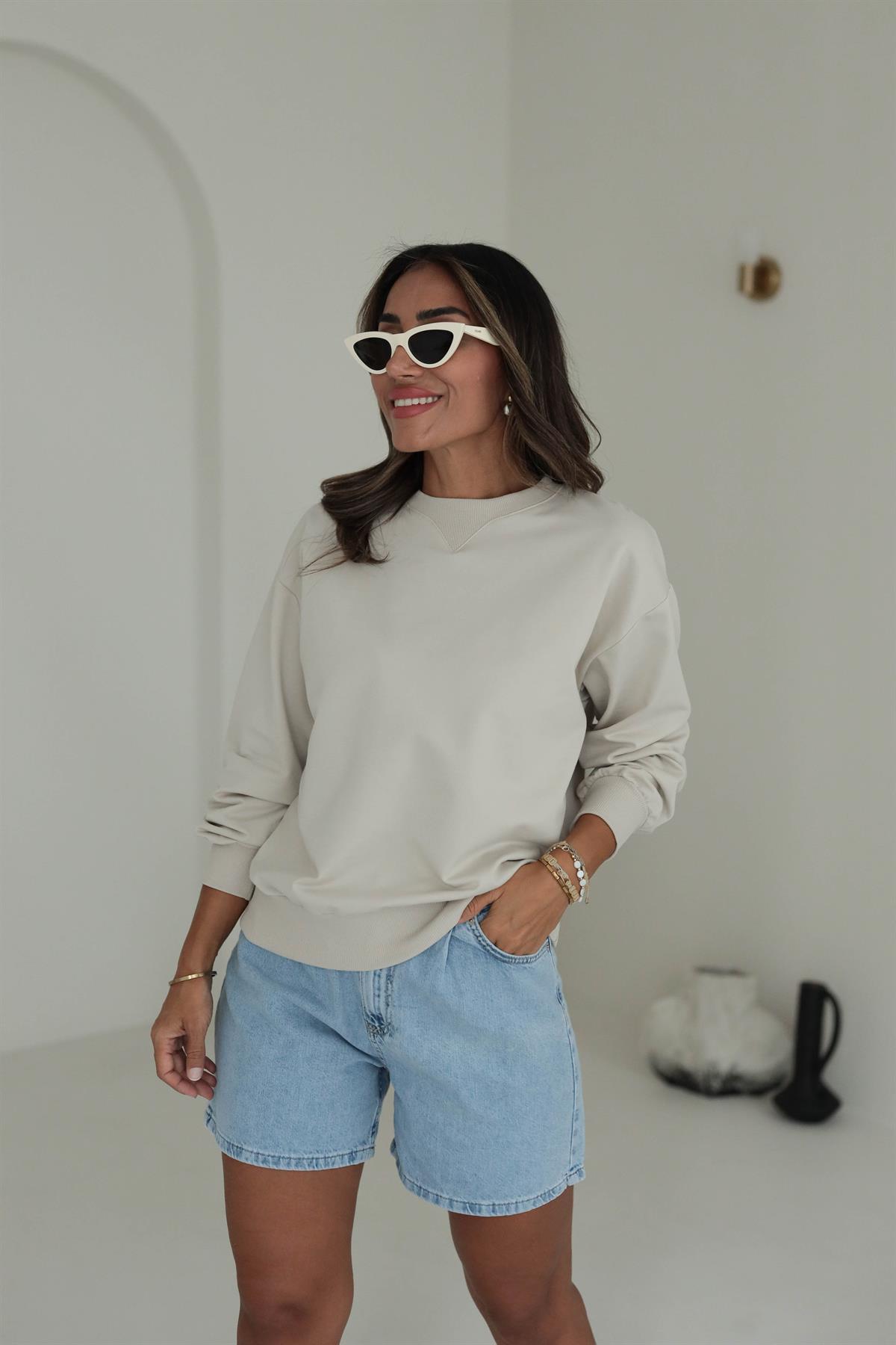 7204 Yumuşak Dokulu Sweatshirt