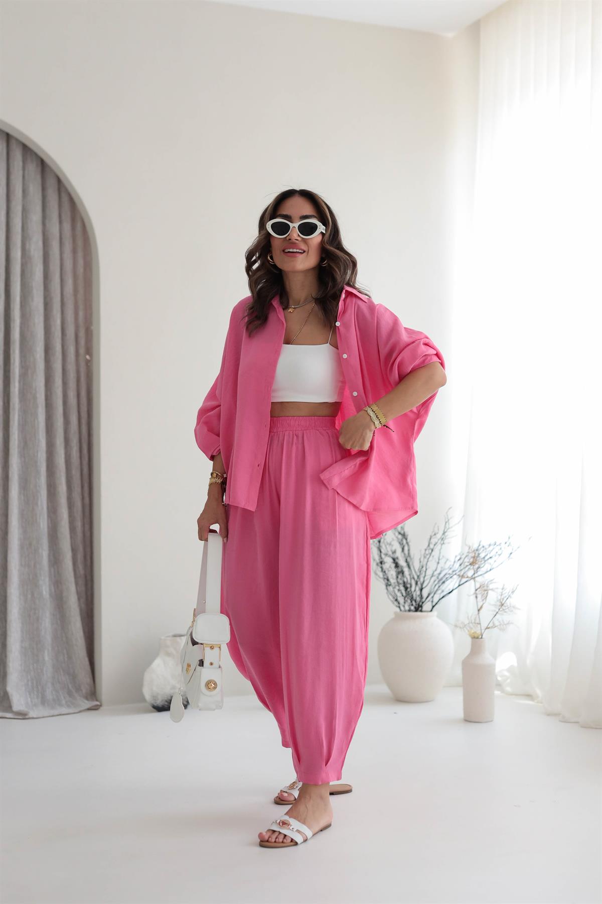 8830 Gömlek Pantolon Rahat Takım