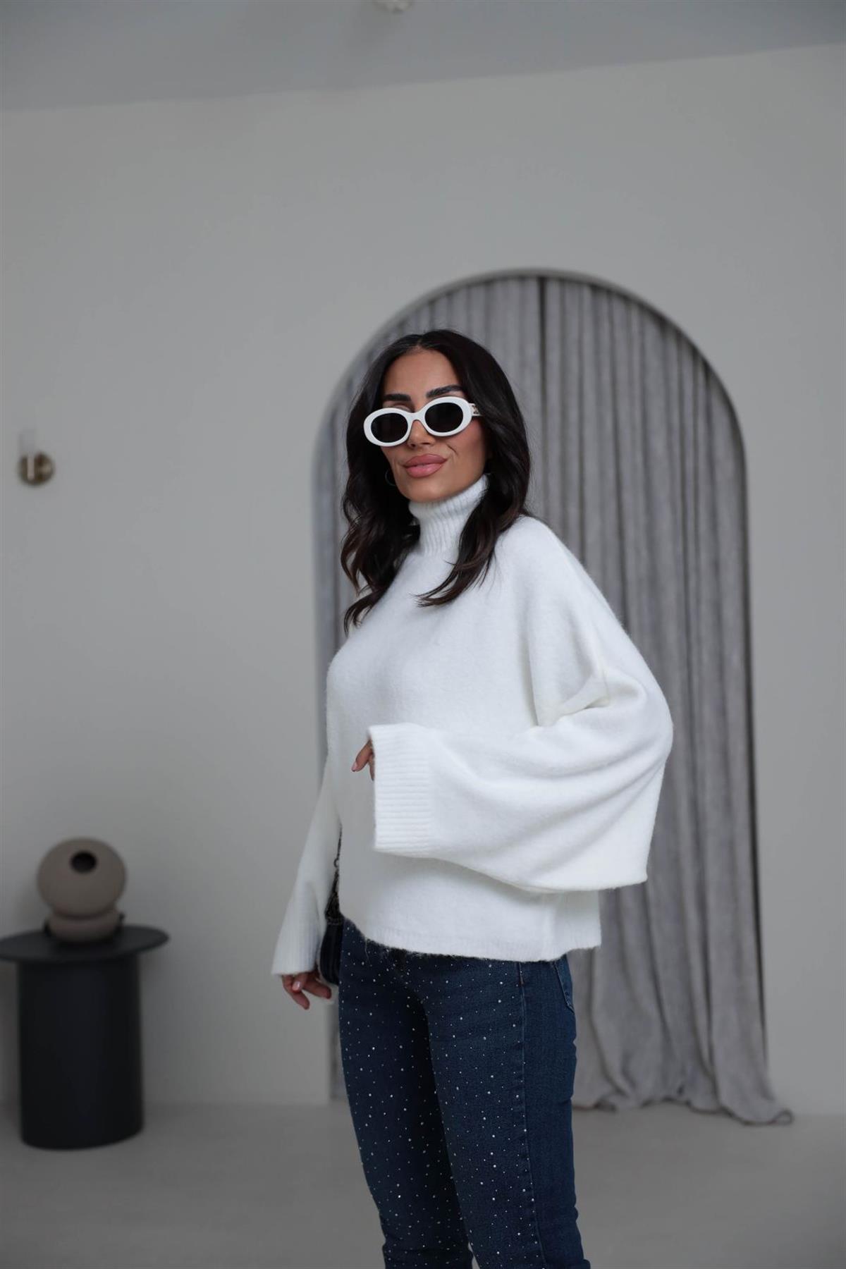 0817  Yarasa Kol Yarım Balıkçı Kazak EKRU