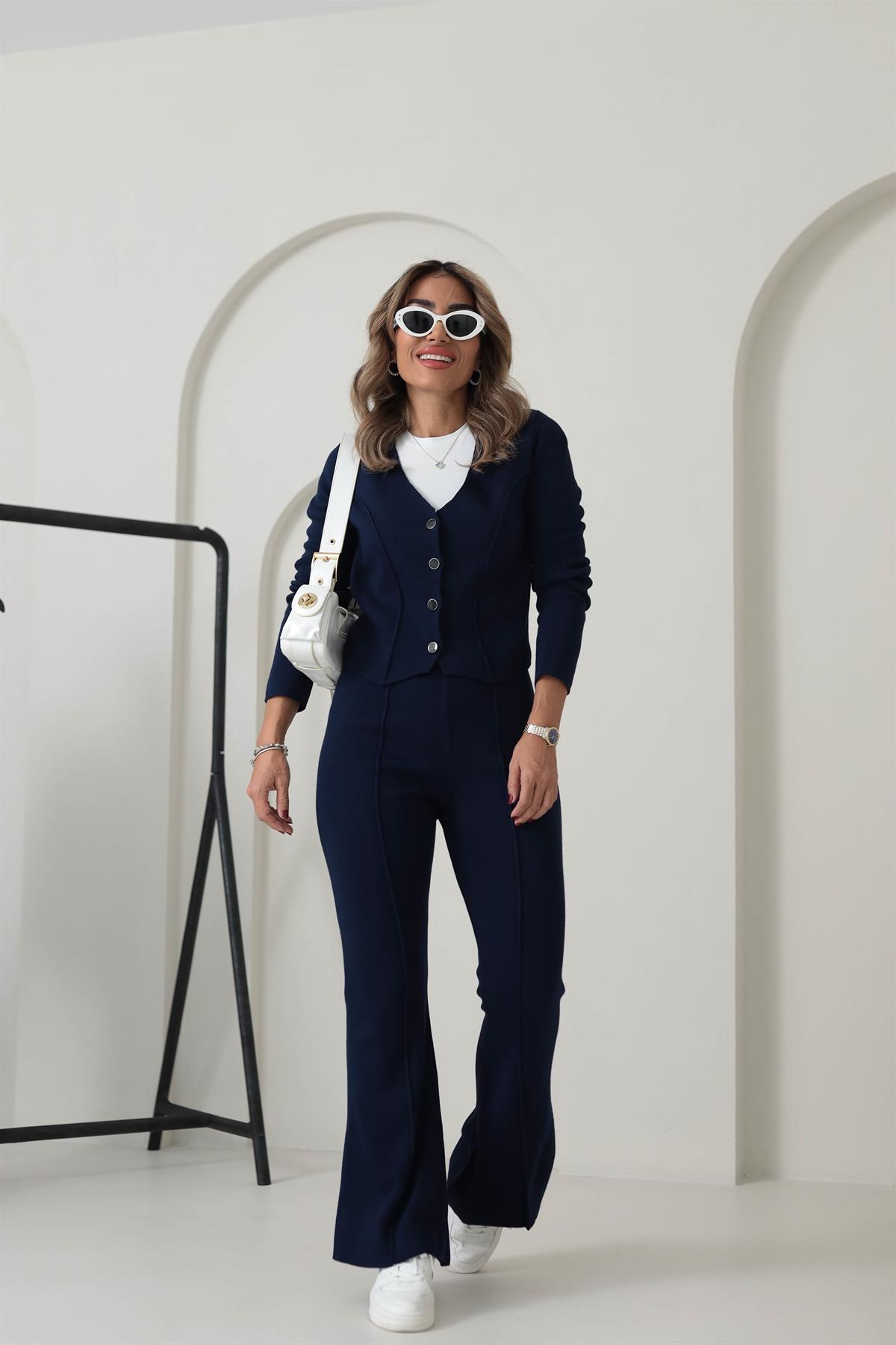 Çimalı Triko Ceket & Pantolon Takım LACİVERT