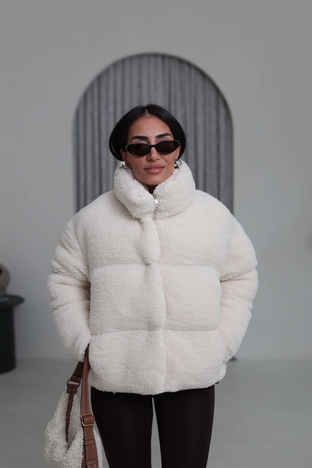 2283 Kuzu Şişme Mont KREM