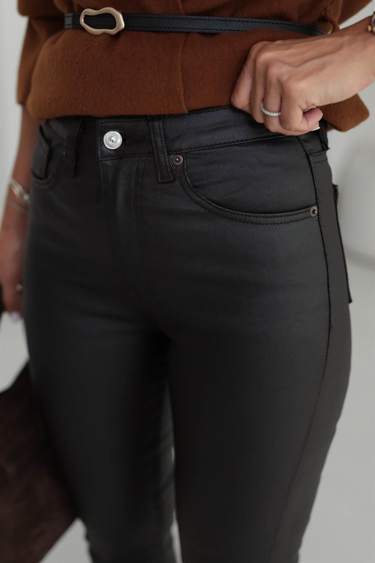 ZA Mumlu Pantolon ACI KAHVE