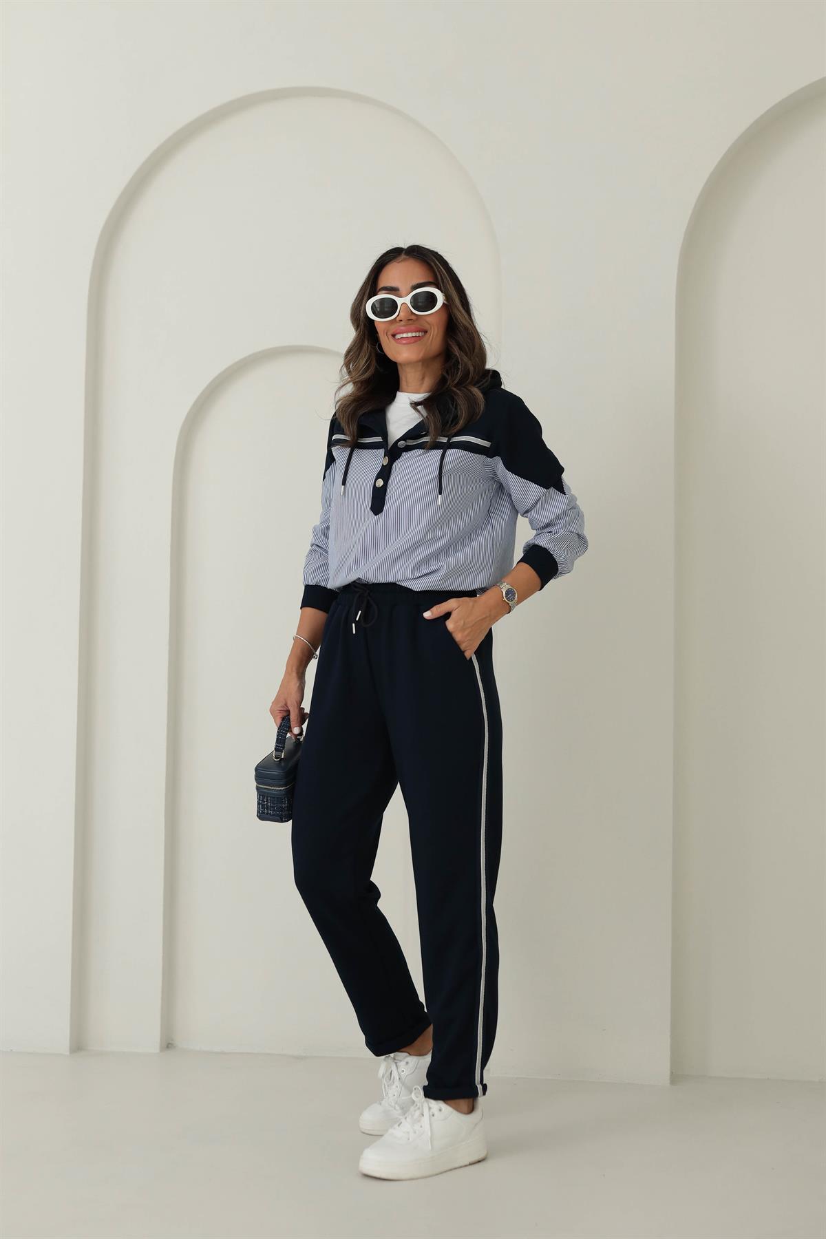 2960 Gömlek Garnili Premium Modal Takım