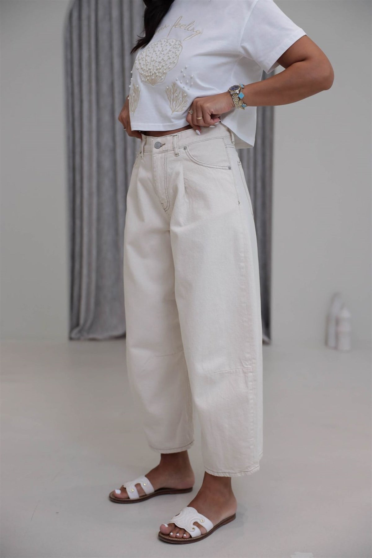 3642 Barrel Kesim Jean NATURAL