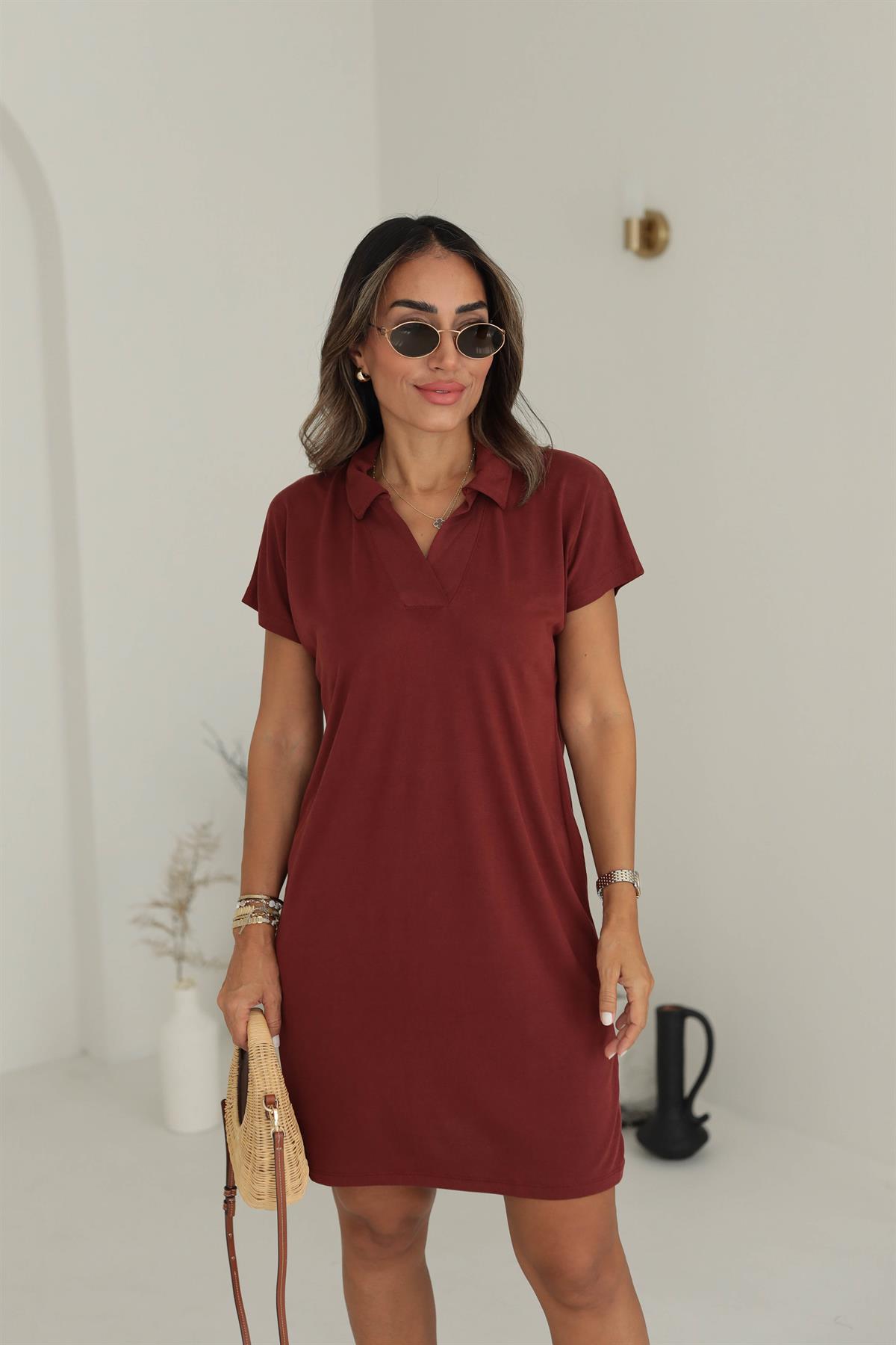 Polo Yaka Modal Elbise
