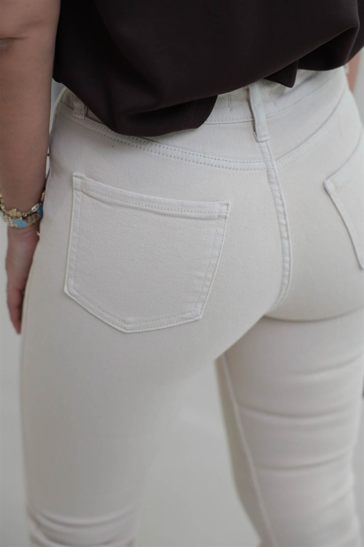 ZA Likralı İspanyol Paça Pantolon BEJ