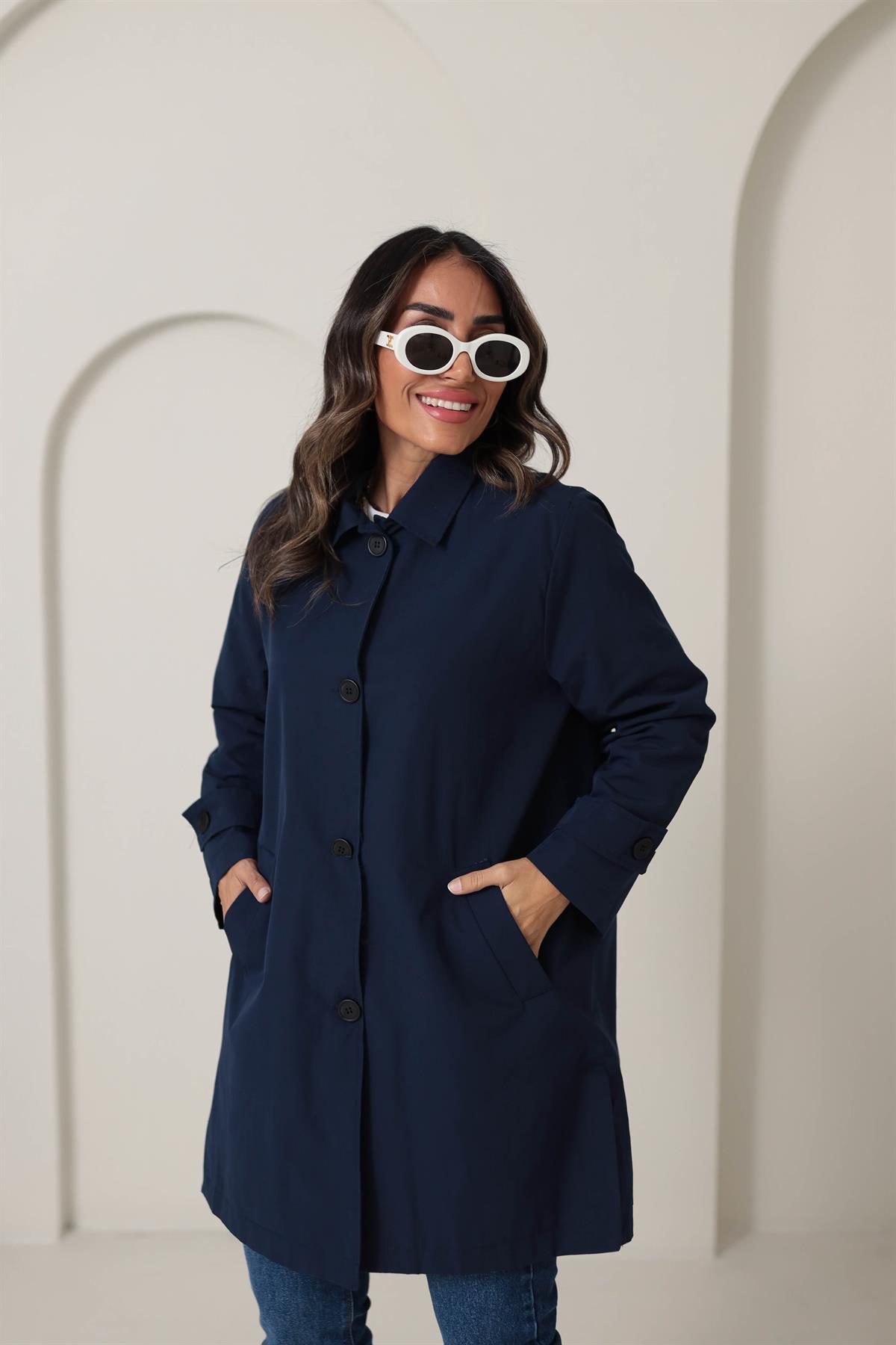 Atkı Detaylı Massi Trenchcoat