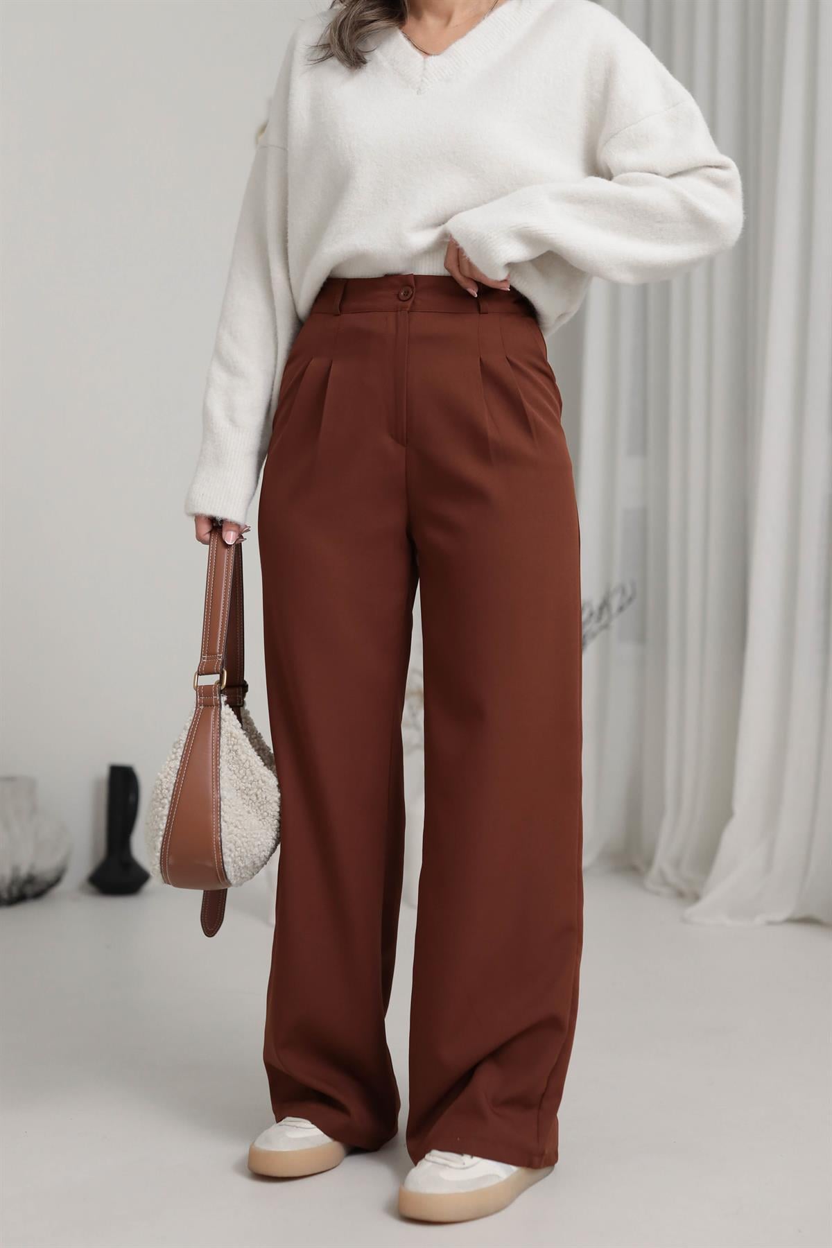 2300 Palazzo Pantolon KAHVE