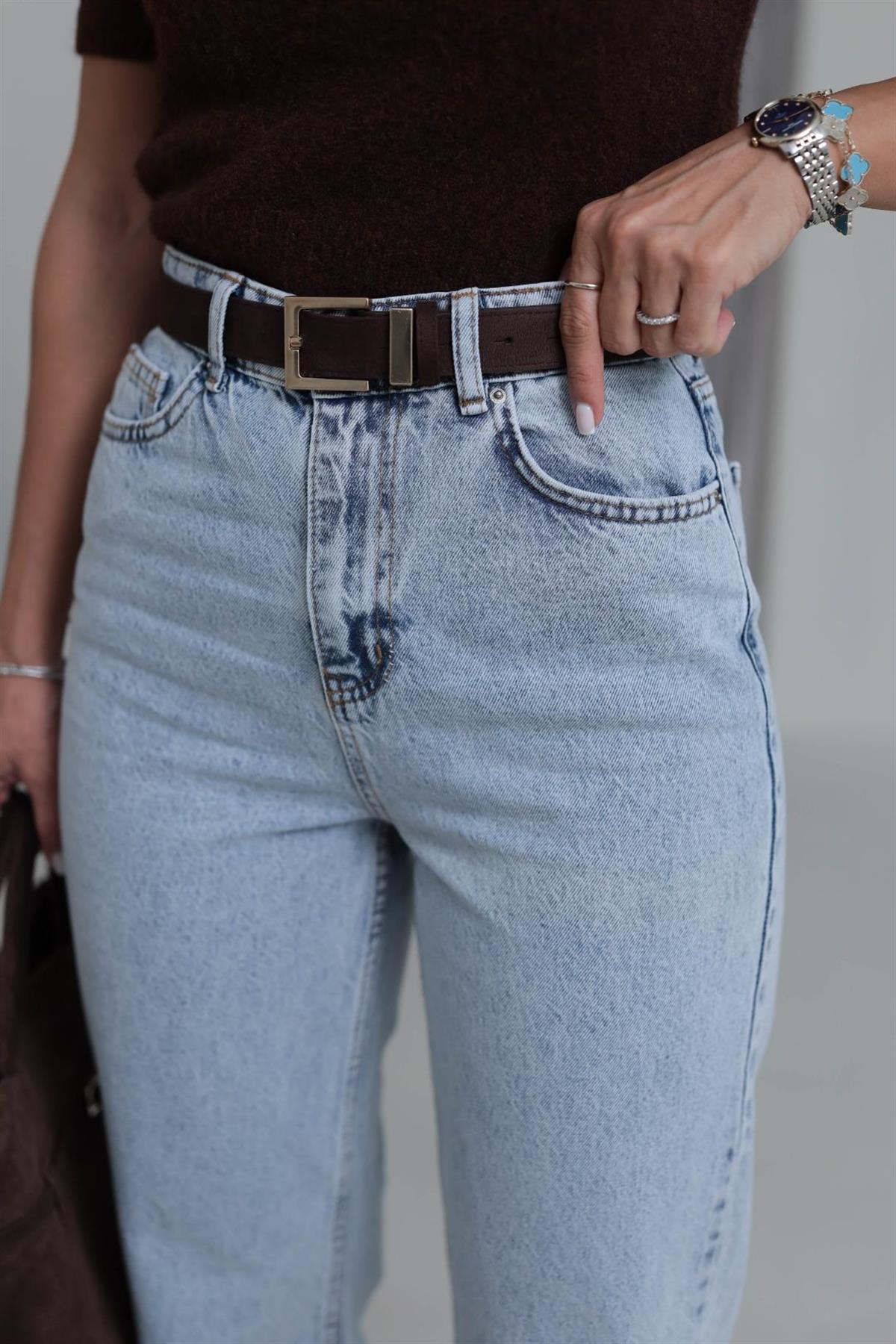 1077 Paça Kesikli Palazzo Jean BUZ MAVİ