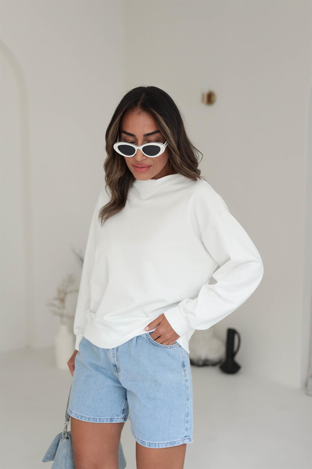 7204 Yumuşak Dokulu Sweatshirt