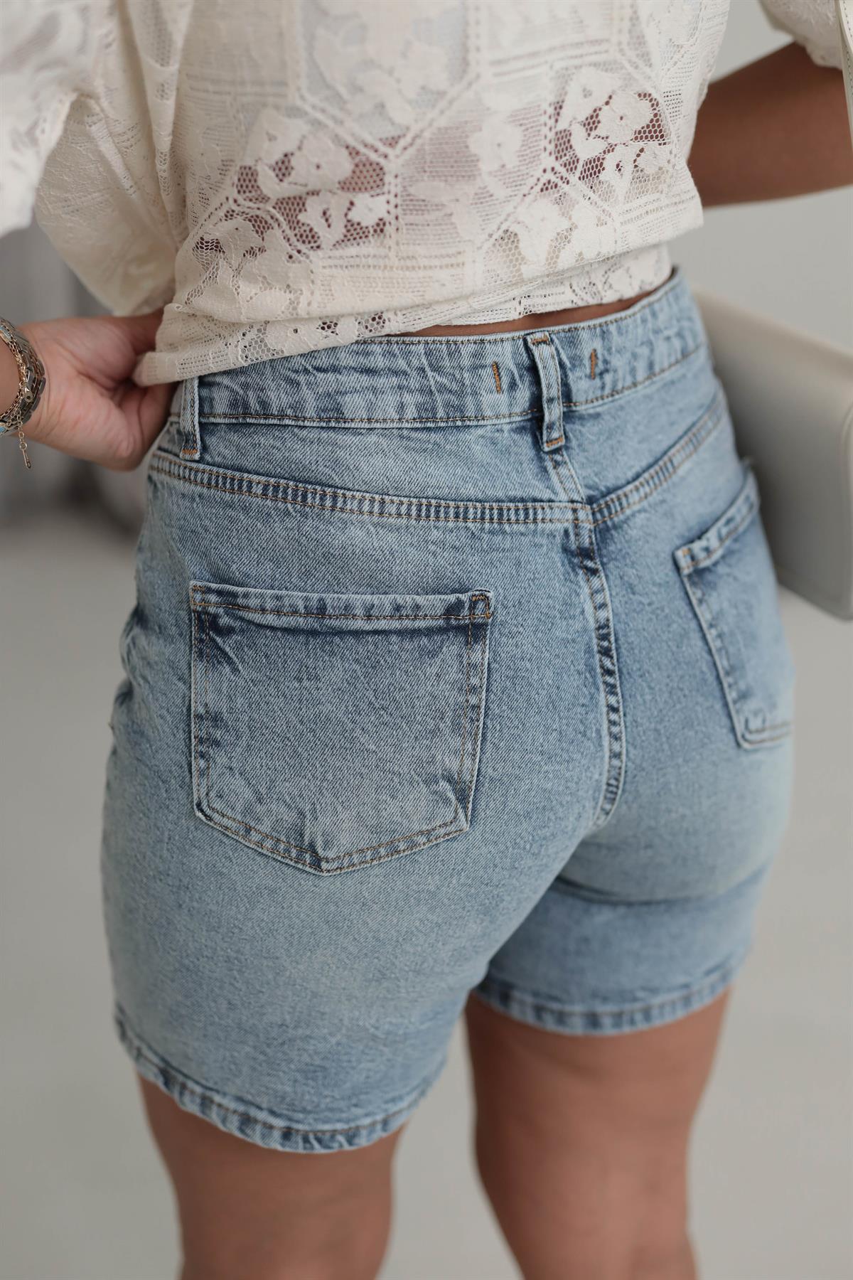 1820 Za Kot Şort BUZ MAVİ