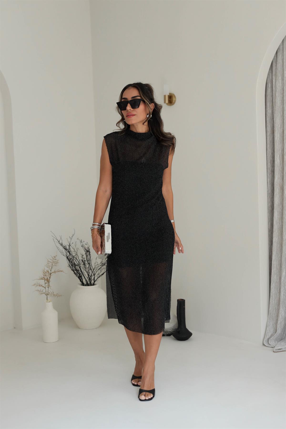 9167 Simli Ajurlu Astarlı Elbise