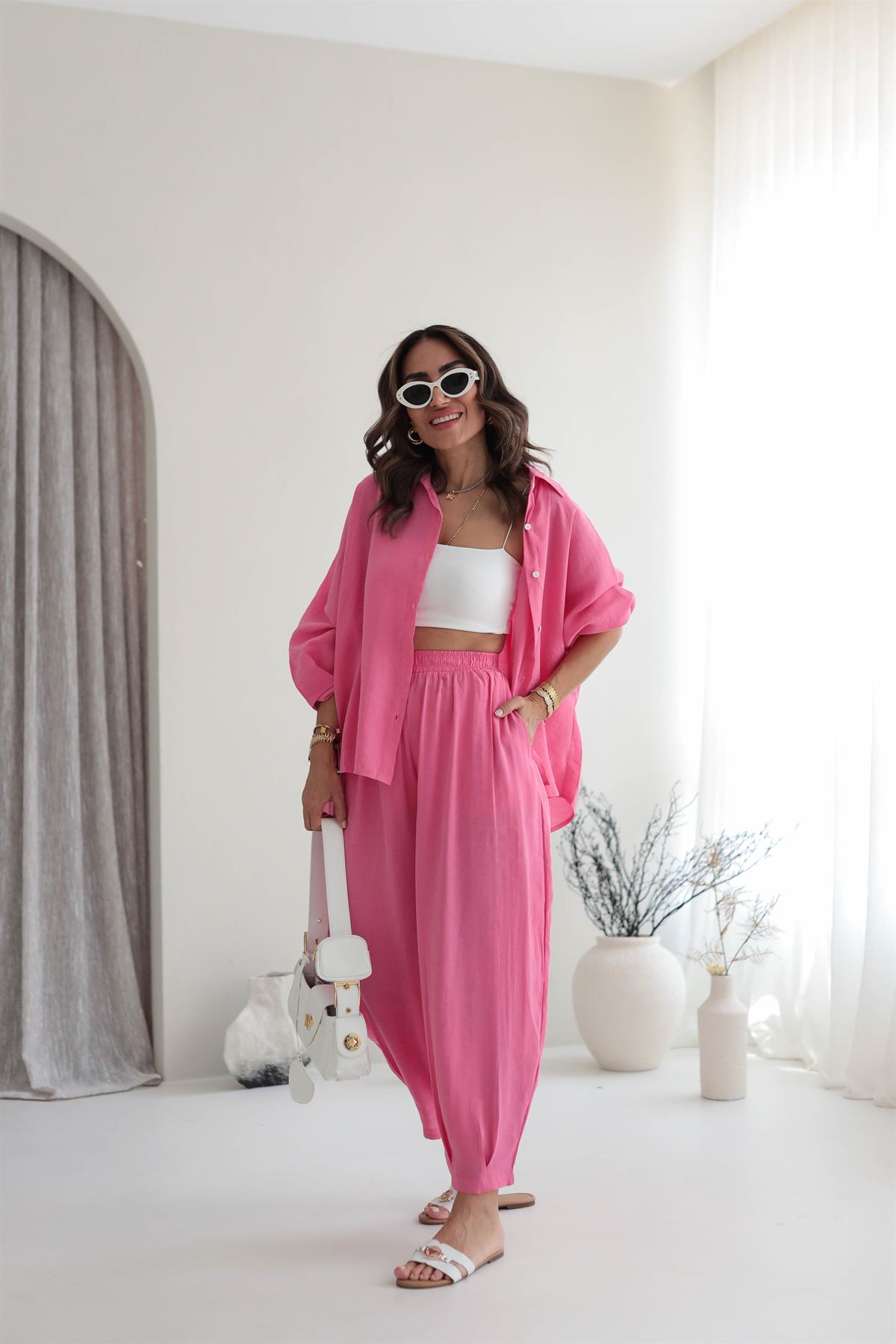 8830 Gömlek Pantolon Rahat Takım