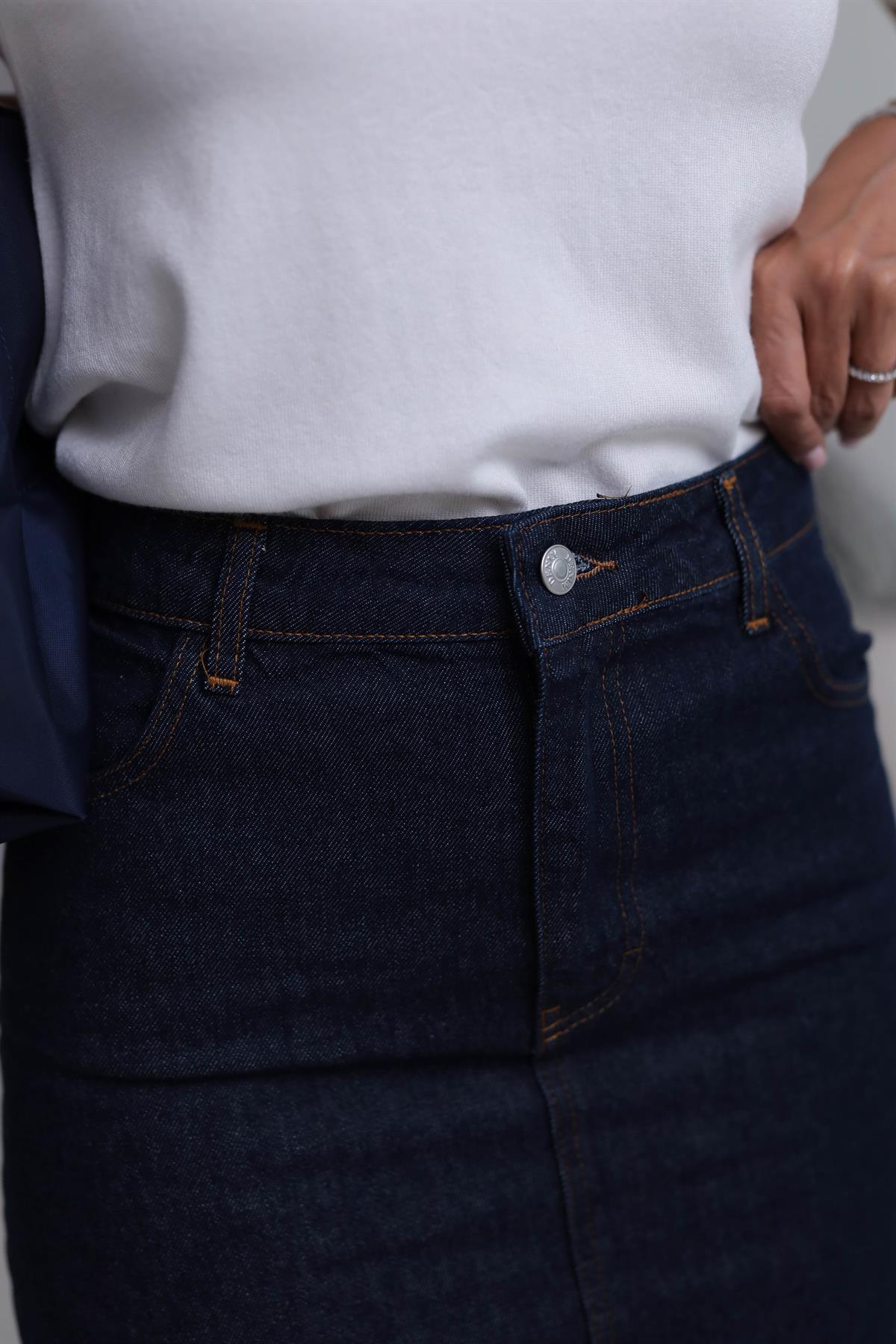 0257 Mini Kot Etek LACİVERT