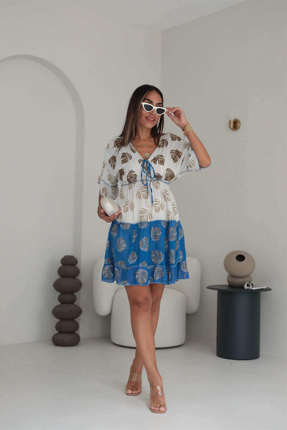 7507 İşlemeli İthal Elbise