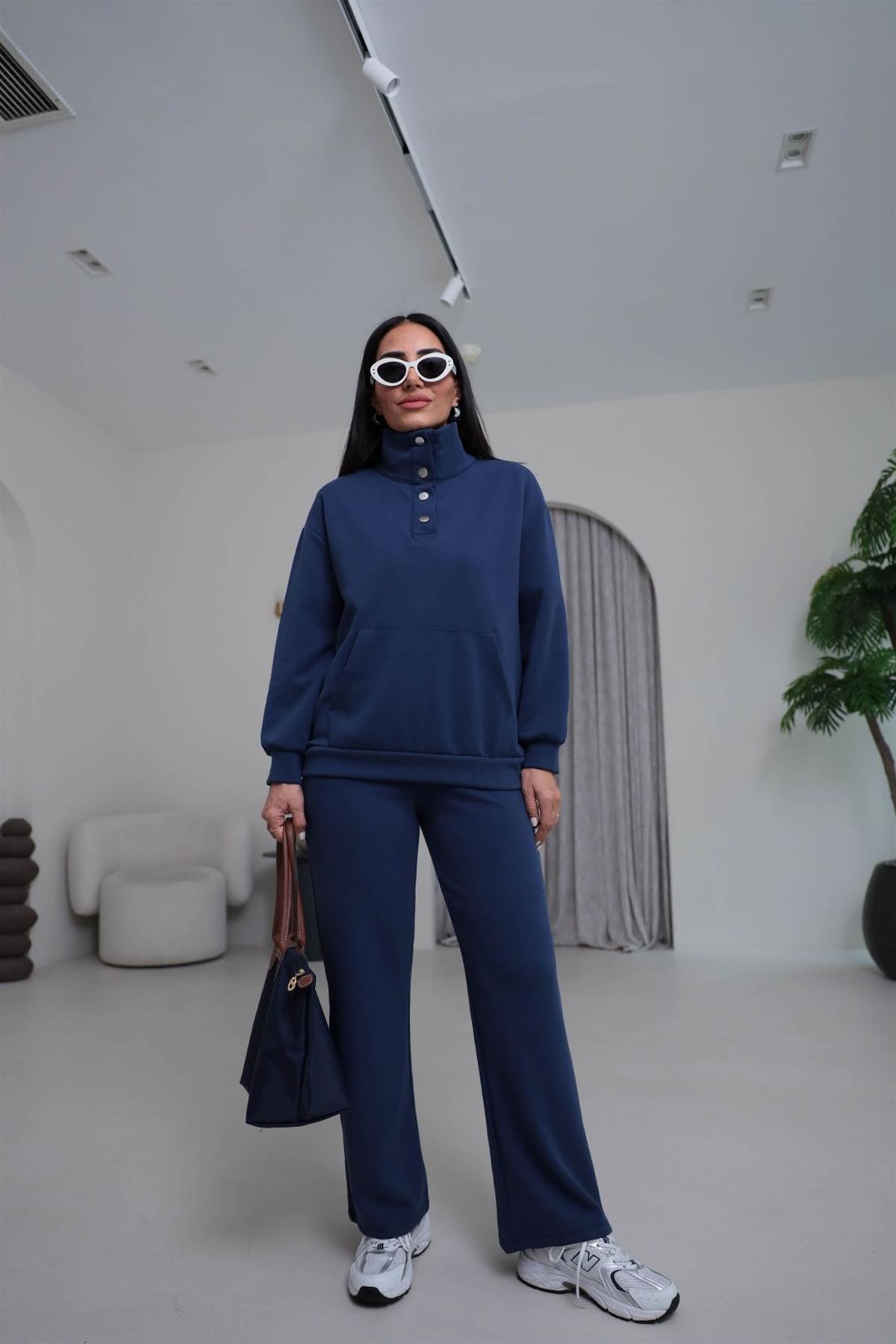 2011 Polo Yaka Çıtçıtlı Modal Takım Indigo