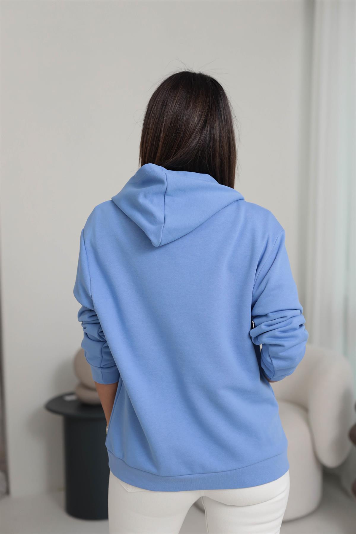 Oys Kapşonlu Sweatshirt MAVİ