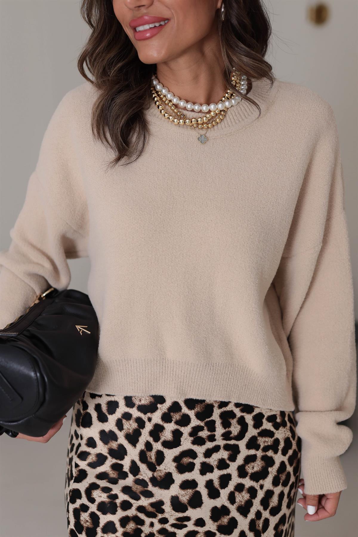 0276 Bisiklet Yaka Yumoş Triko BEJ