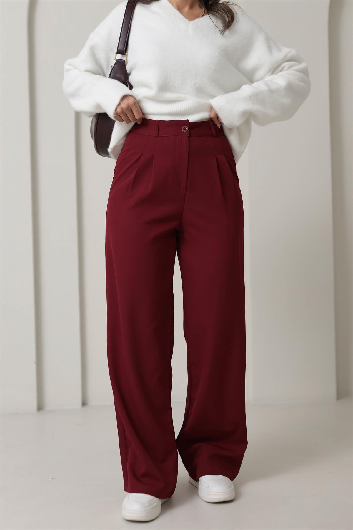 2300 Palazzo Pantolon BORDO
