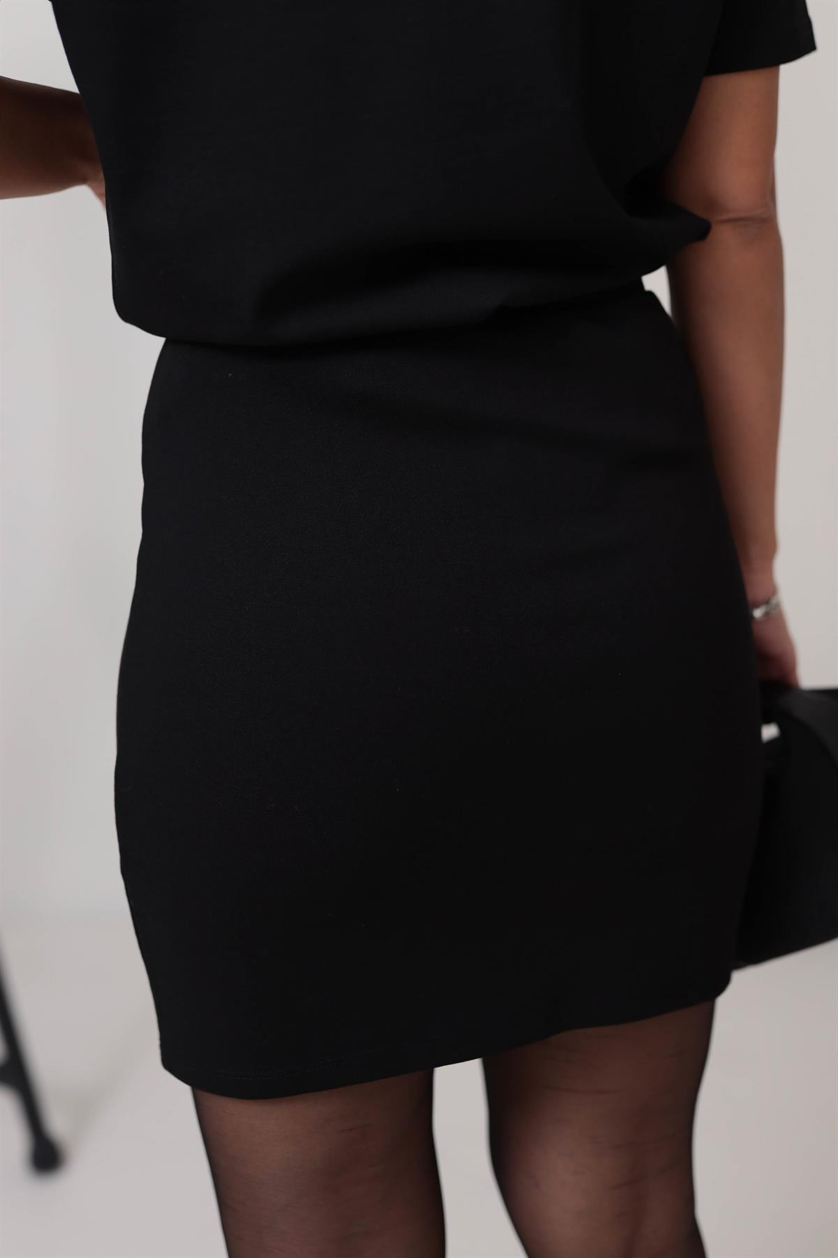 2062 Çelik Örme Mini Etek