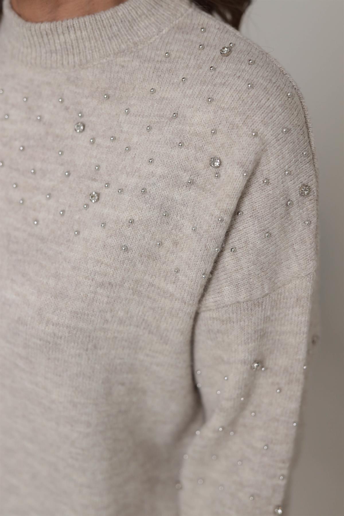 1106 Droplu Taşlı Kazak