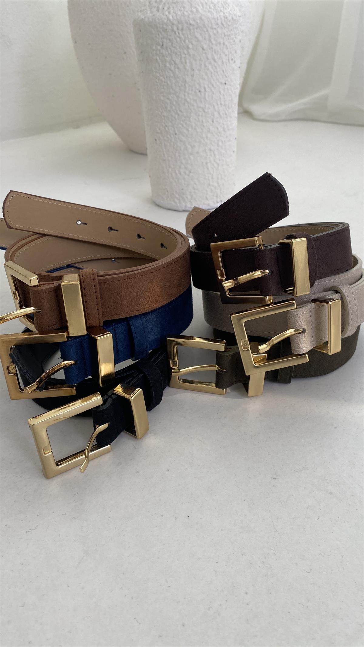 2524 Süet Kemer SİYAH