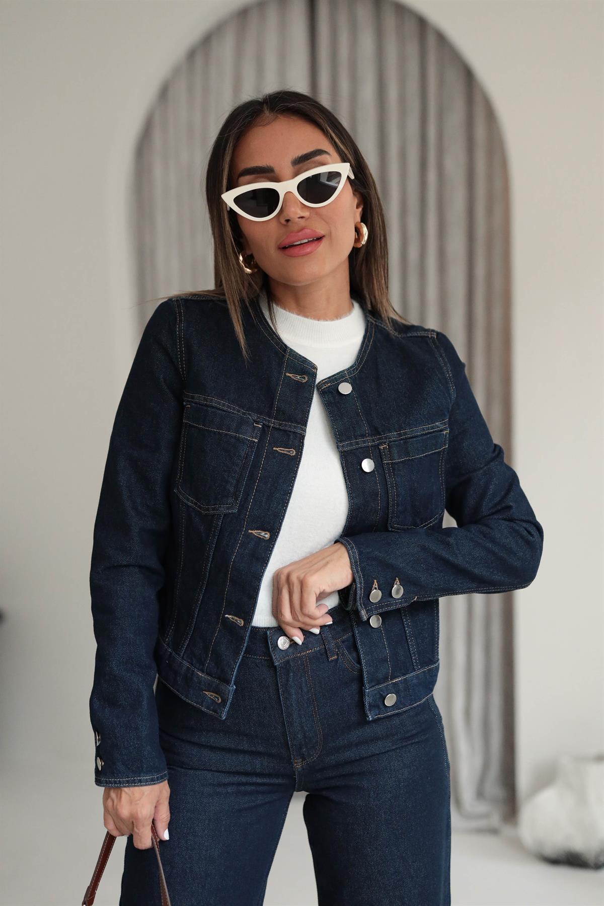 5357 Koyu Renk Kot Ceket LACİVERT