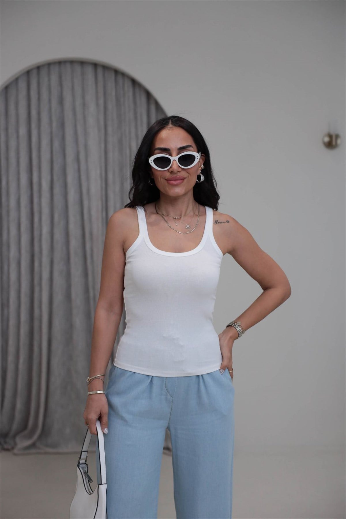 7592 Fitilli Pamuklu Doku Atlet EKRU