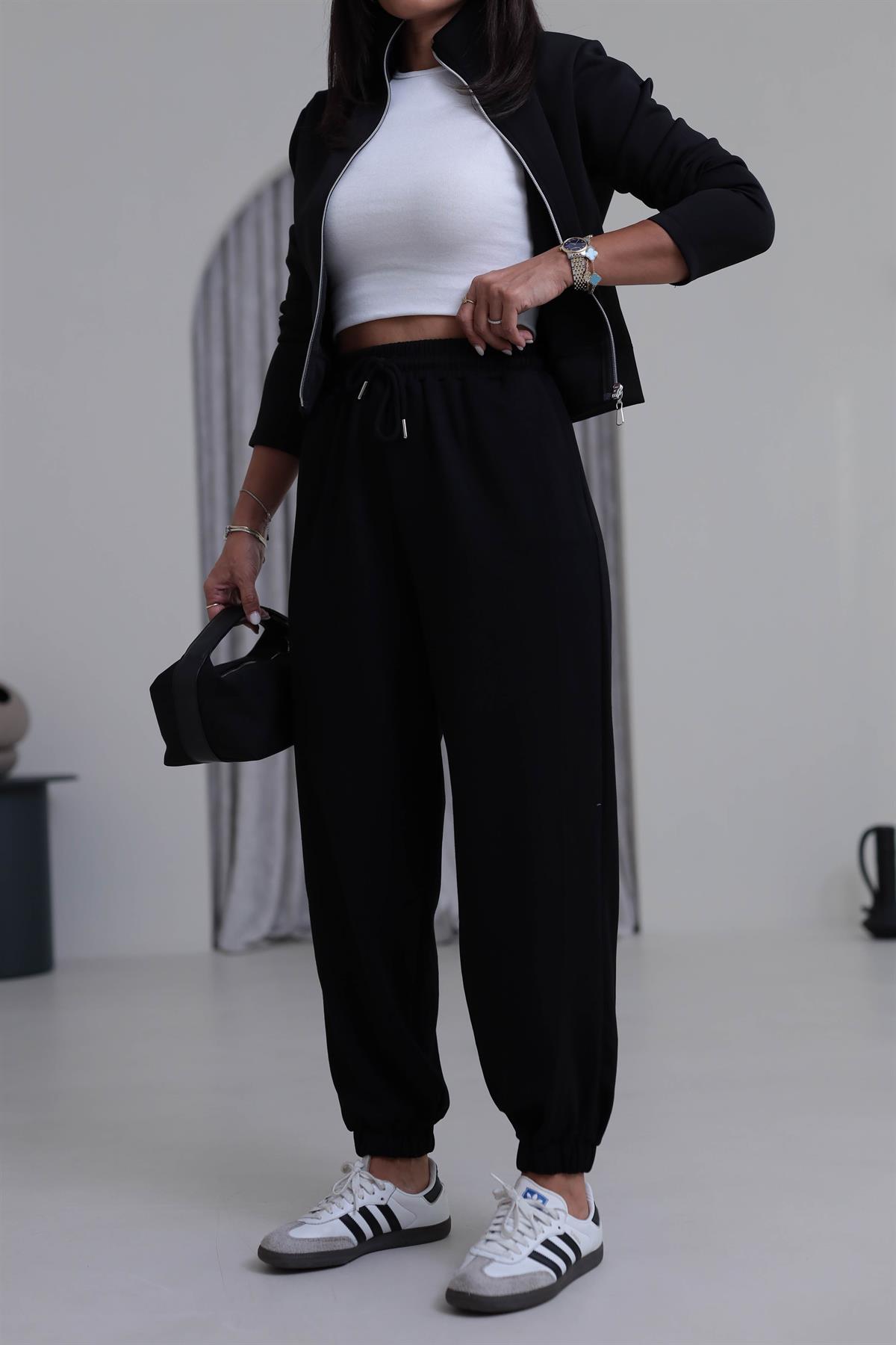 2481 Rahat Kesim Jogger Modal Pantolon SİYAH