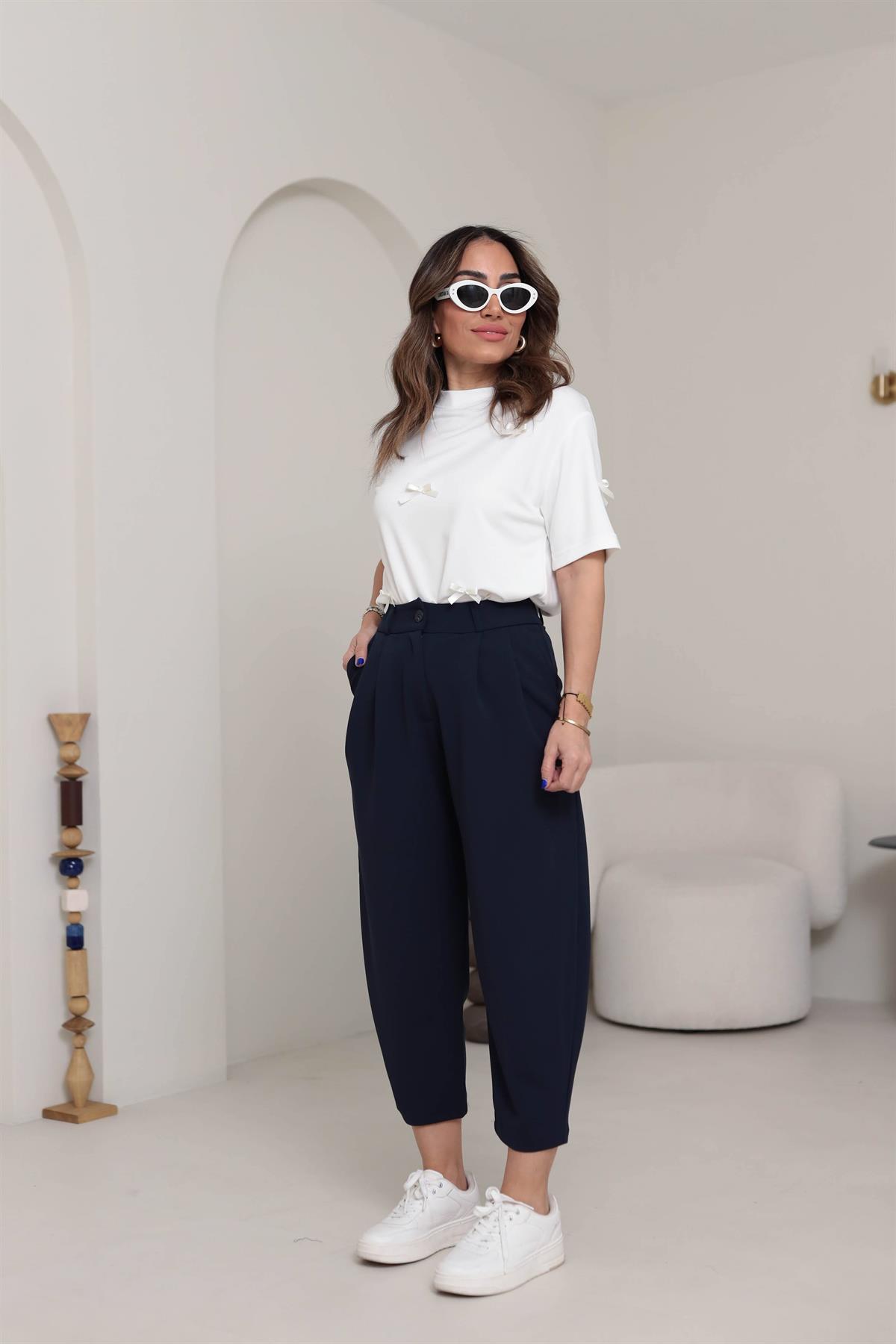 3102 Rahat Kalıp Likralı Pantolon LACİVERT