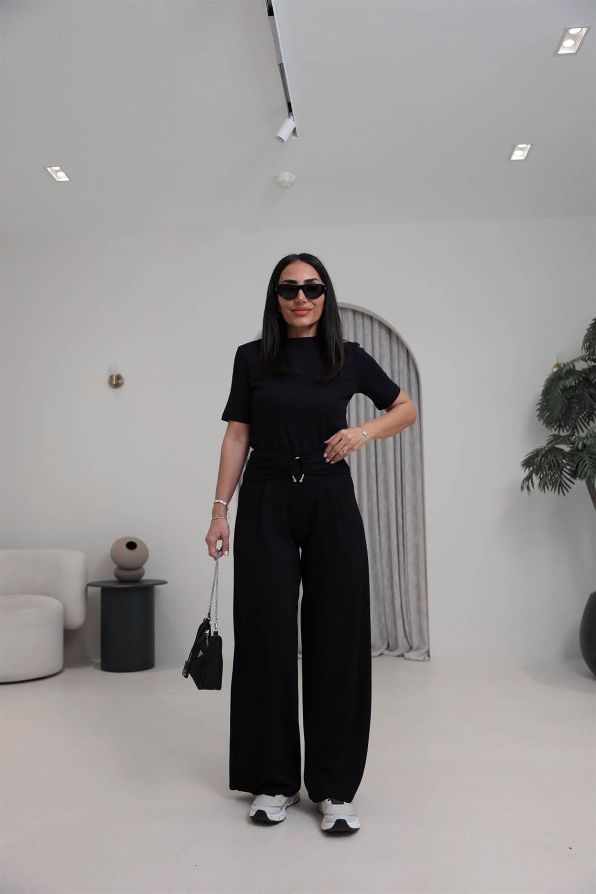 9888 Toka Detay Modal Pantolon SİYAH