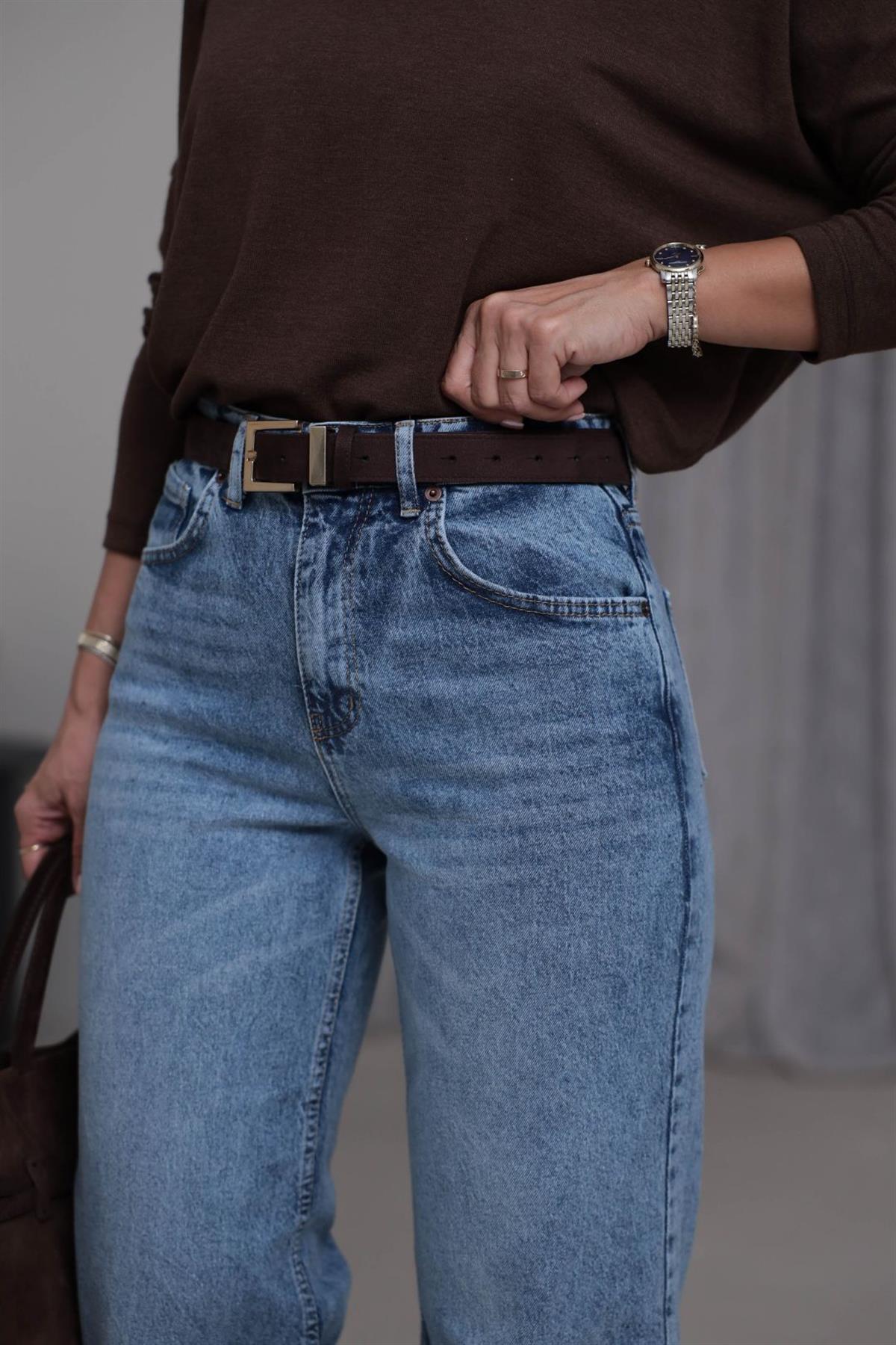 Yüksek Bel Wide Leg Jean AÇIK MAVİ