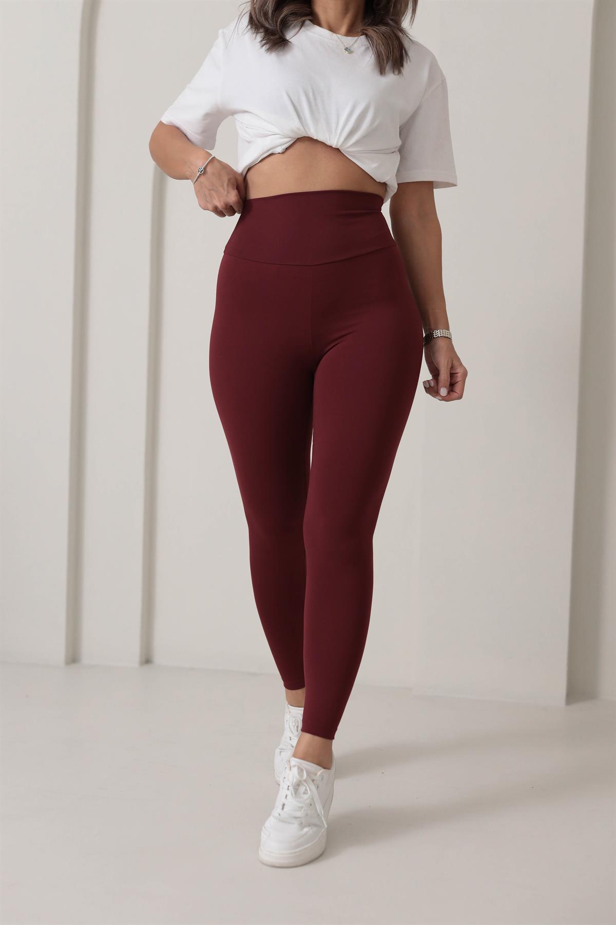 Oys Yüksek Bel Toparlayıcı Tayt BORDO