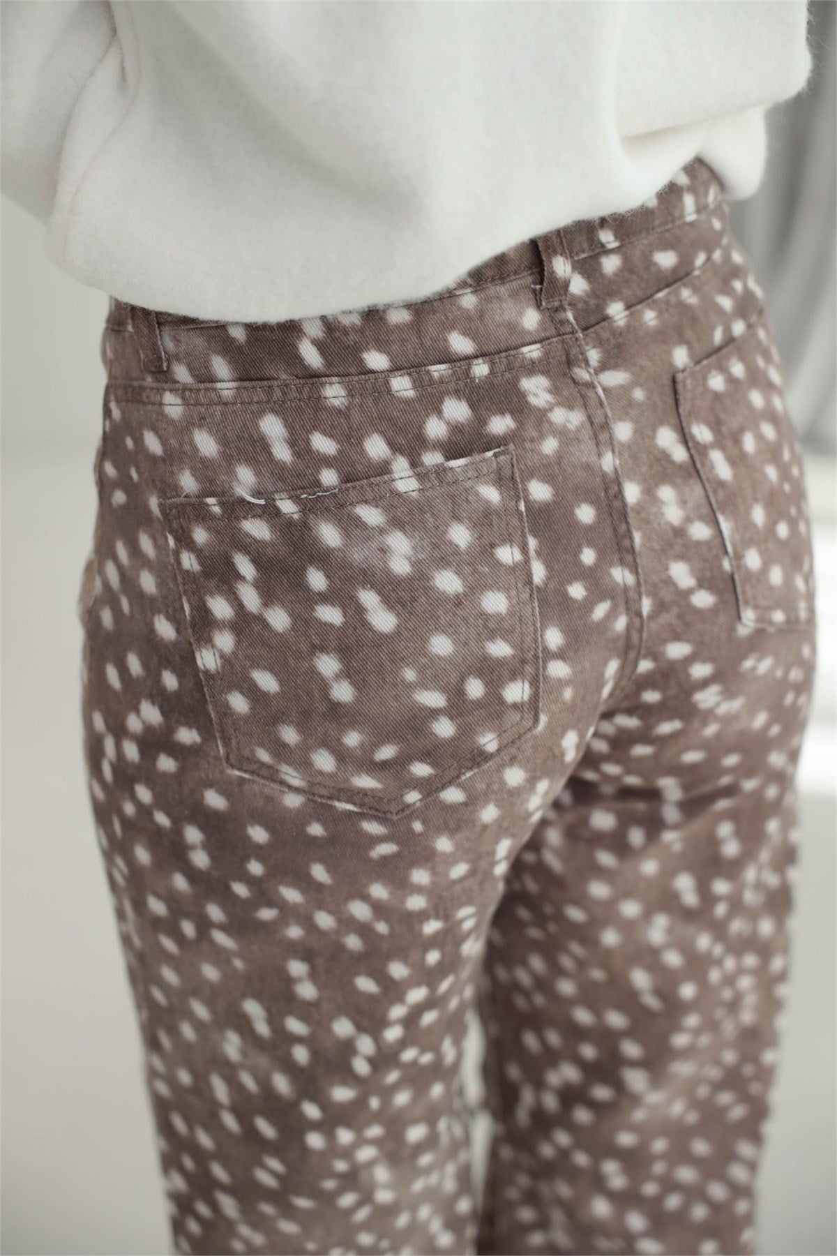9222 Bambi Desen Pantolon KAHVE