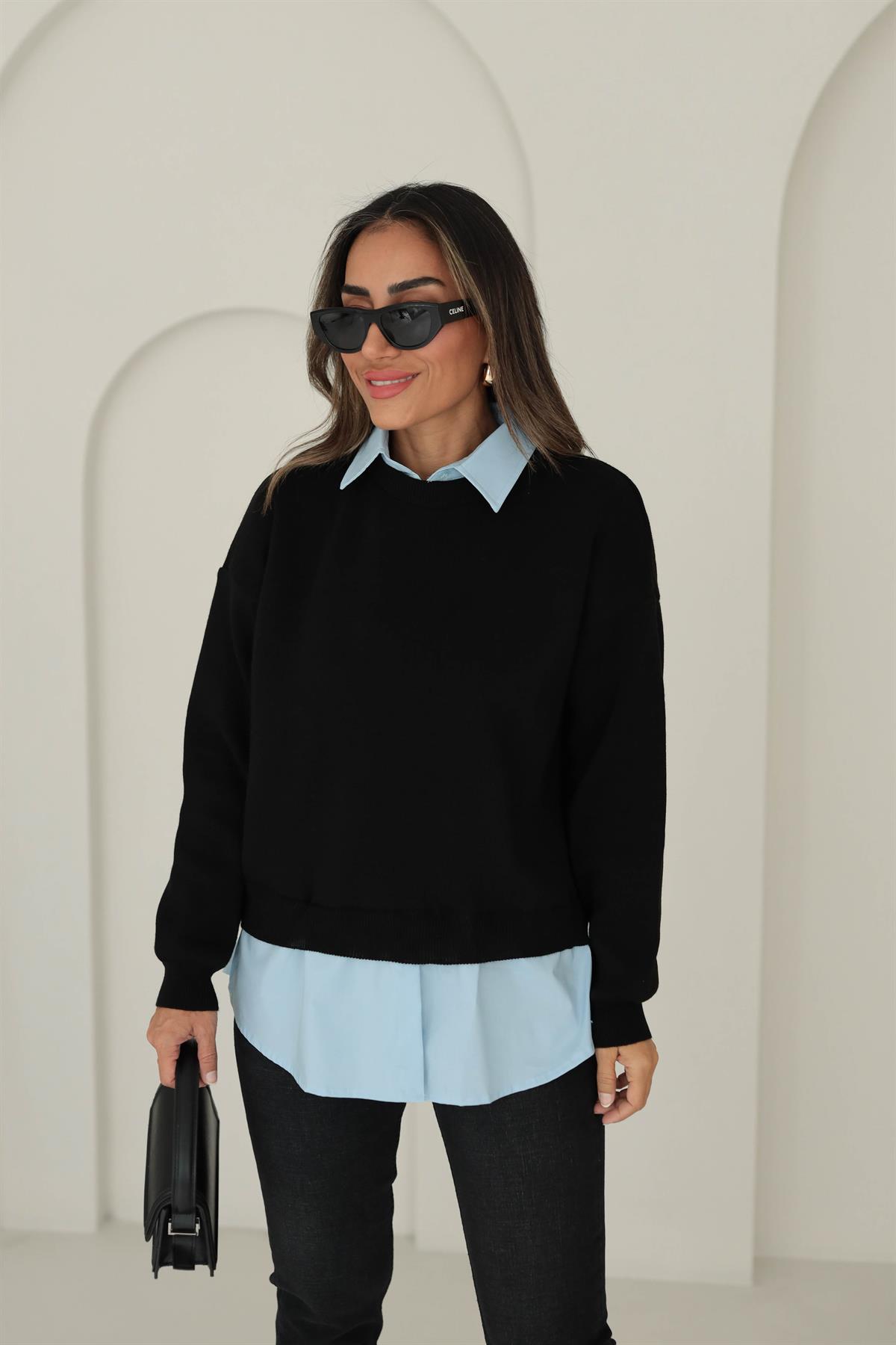 0050 Gömlek Detaylı Triko